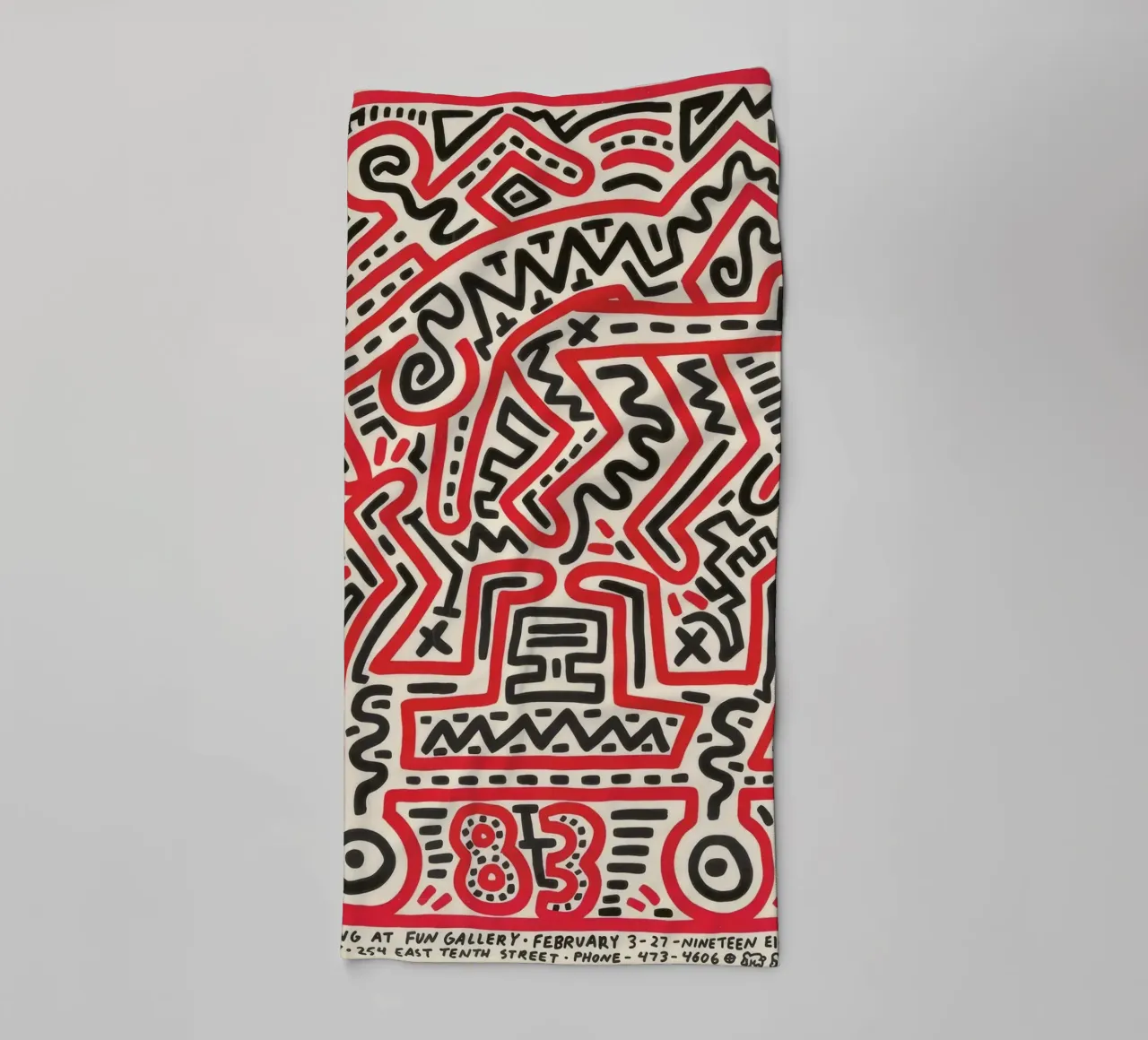 Poster della mostra di Keith Haring Fun Gallery asciugamano da bagno da ClubArt