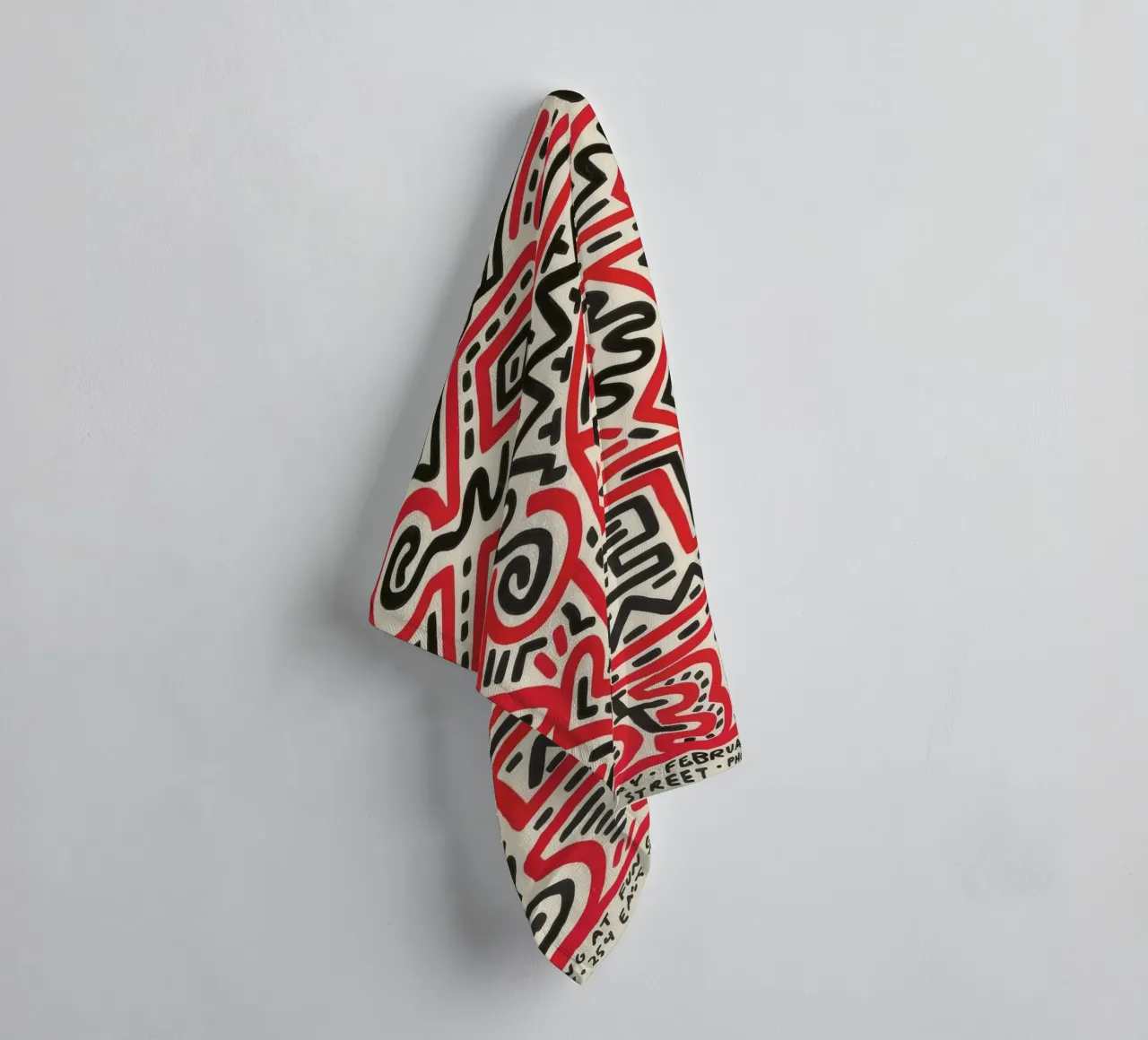 Poster della mostra di Keith Haring Fun Gallery asciugamano da bagno da ClubArt