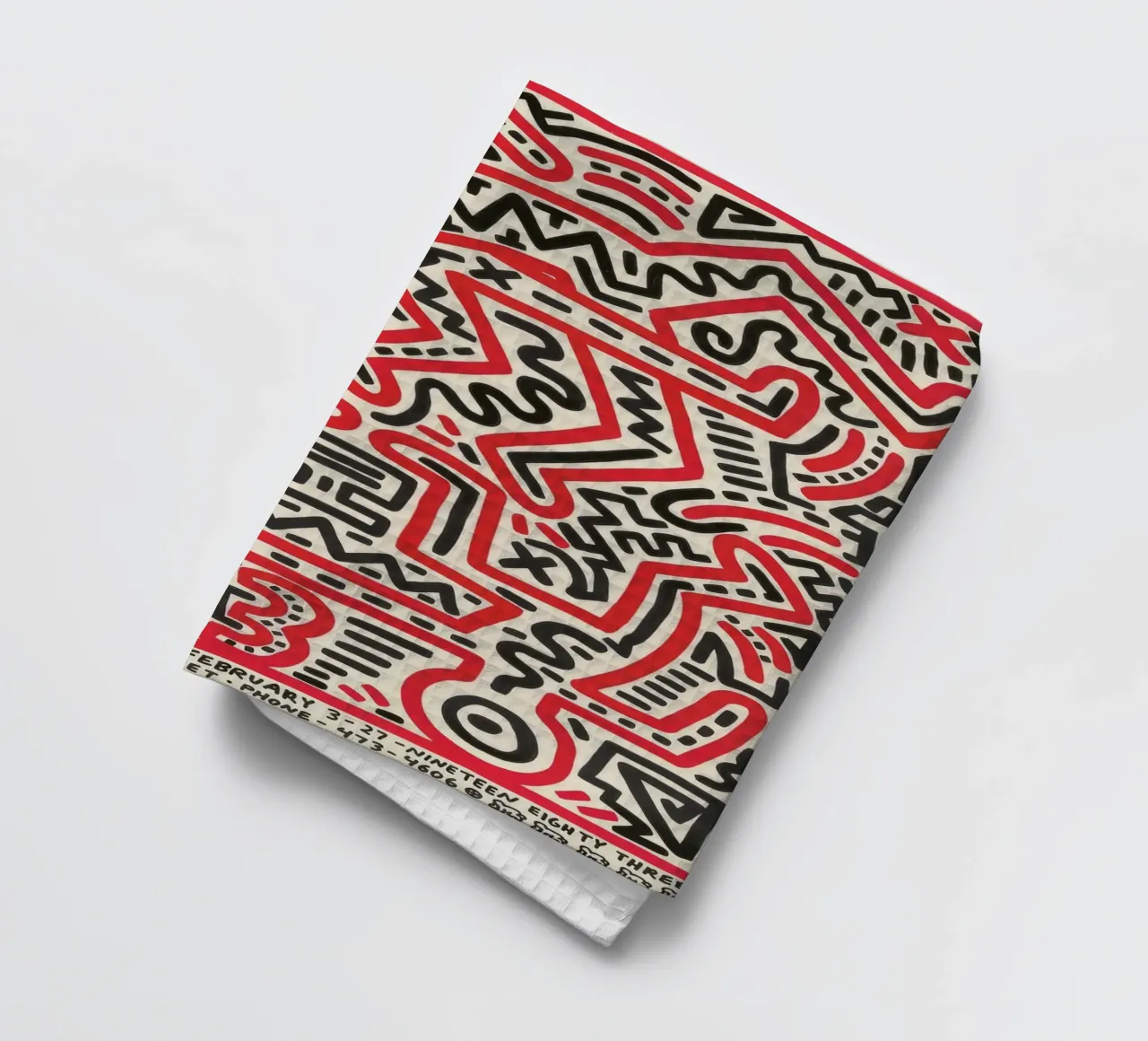 Poster della mostra di Keith Haring Fun Gallery canovaccio da cucina da ClubArt
