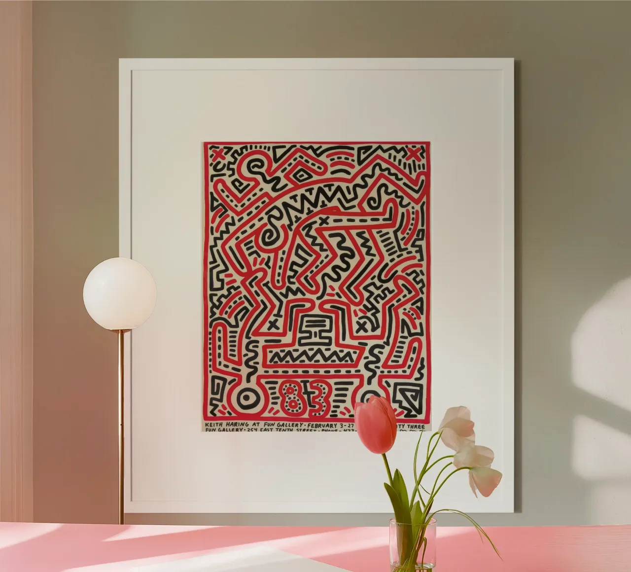 Poster della mostra di Keith Haring Fun Gallery poster da ClubArt