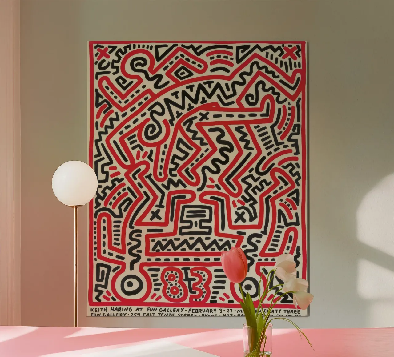 Poster della mostra di Keith Haring Fun Gallery poster da ClubArt
