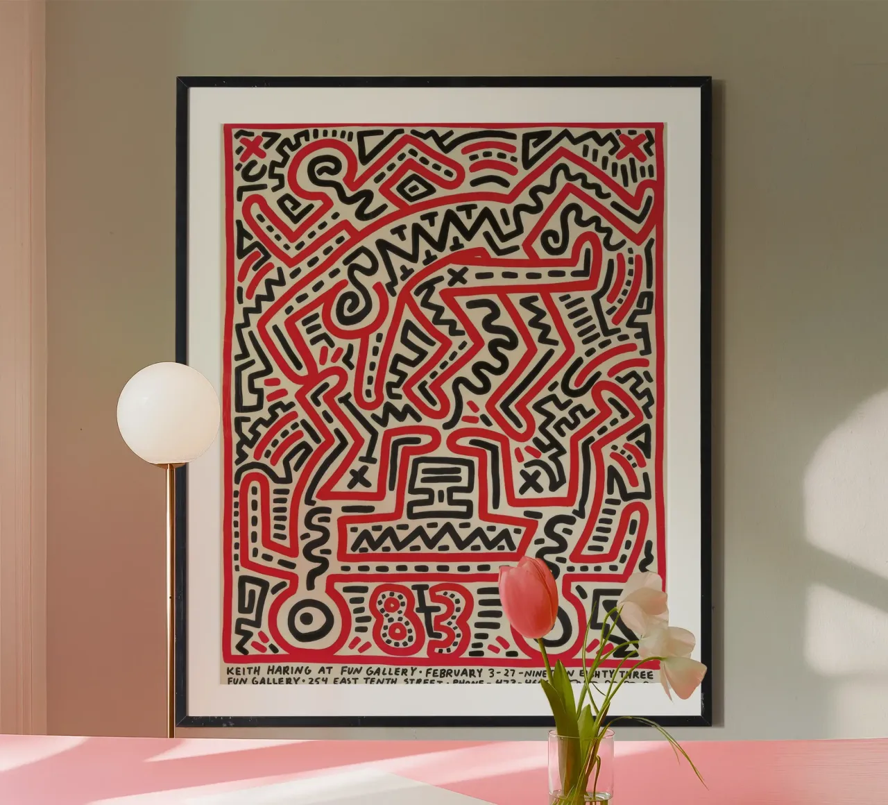 Poster della mostra di Keith Haring Fun Gallery poster da ClubArt
