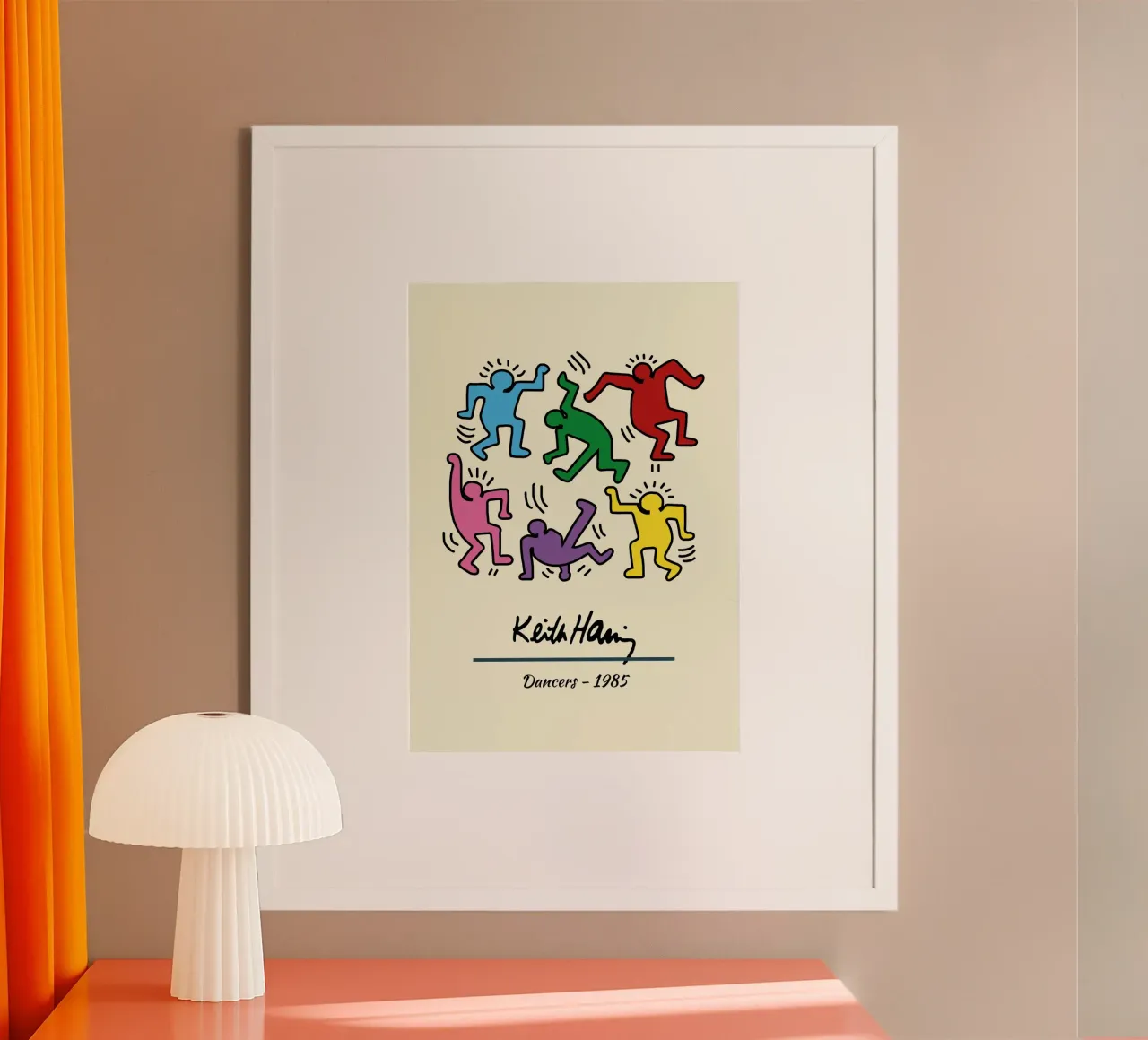 Poster d'arte pop di Keith Haring Dancers poster con telaio in plastica da ClubArt