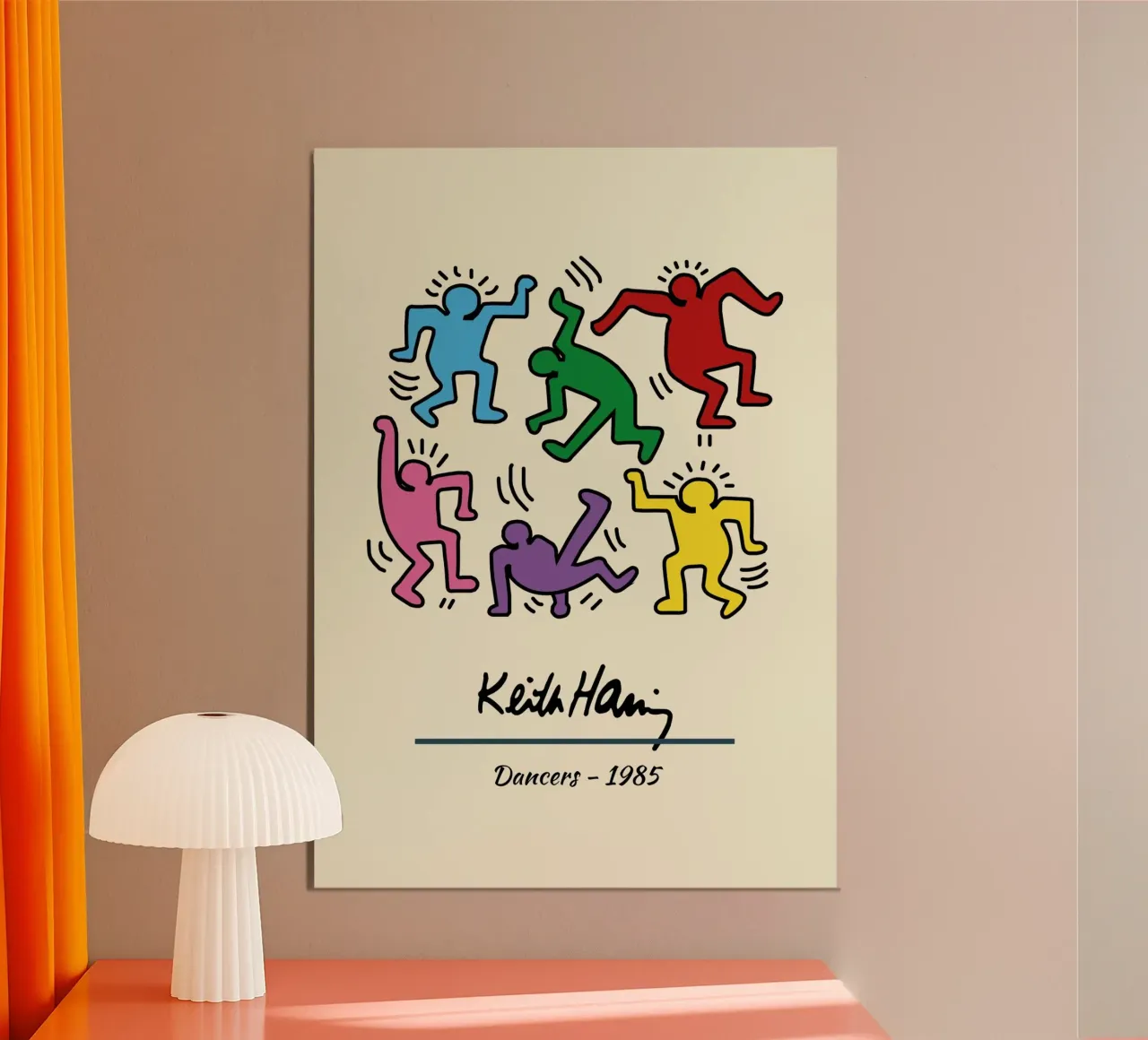 Poster d'arte pop di Keith Haring Dancers poster con telaio in plastica da ClubArt