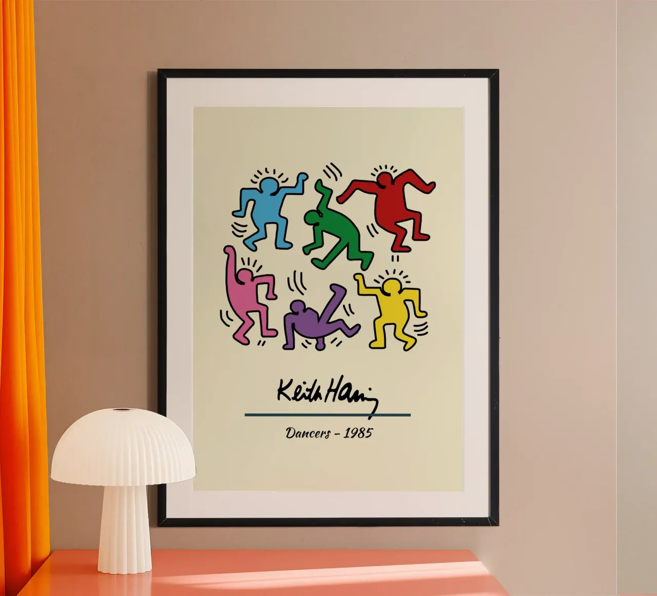 Poster d'arte pop di Keith Haring Dancers poster con telaio in plastica da ClubArt