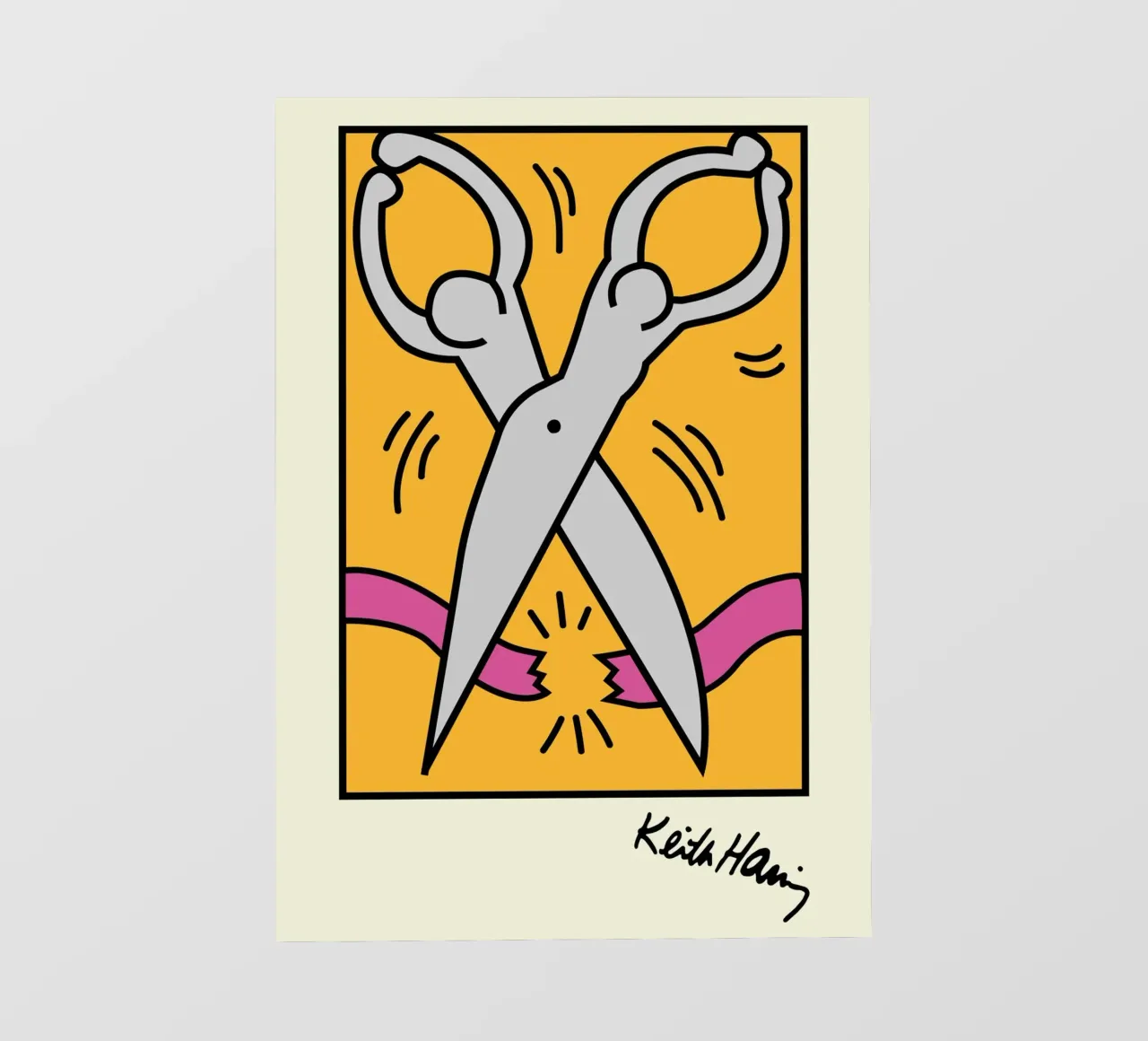 Keith Haring Tijeras Pop Art Print lonas publicitarias de ClubArt