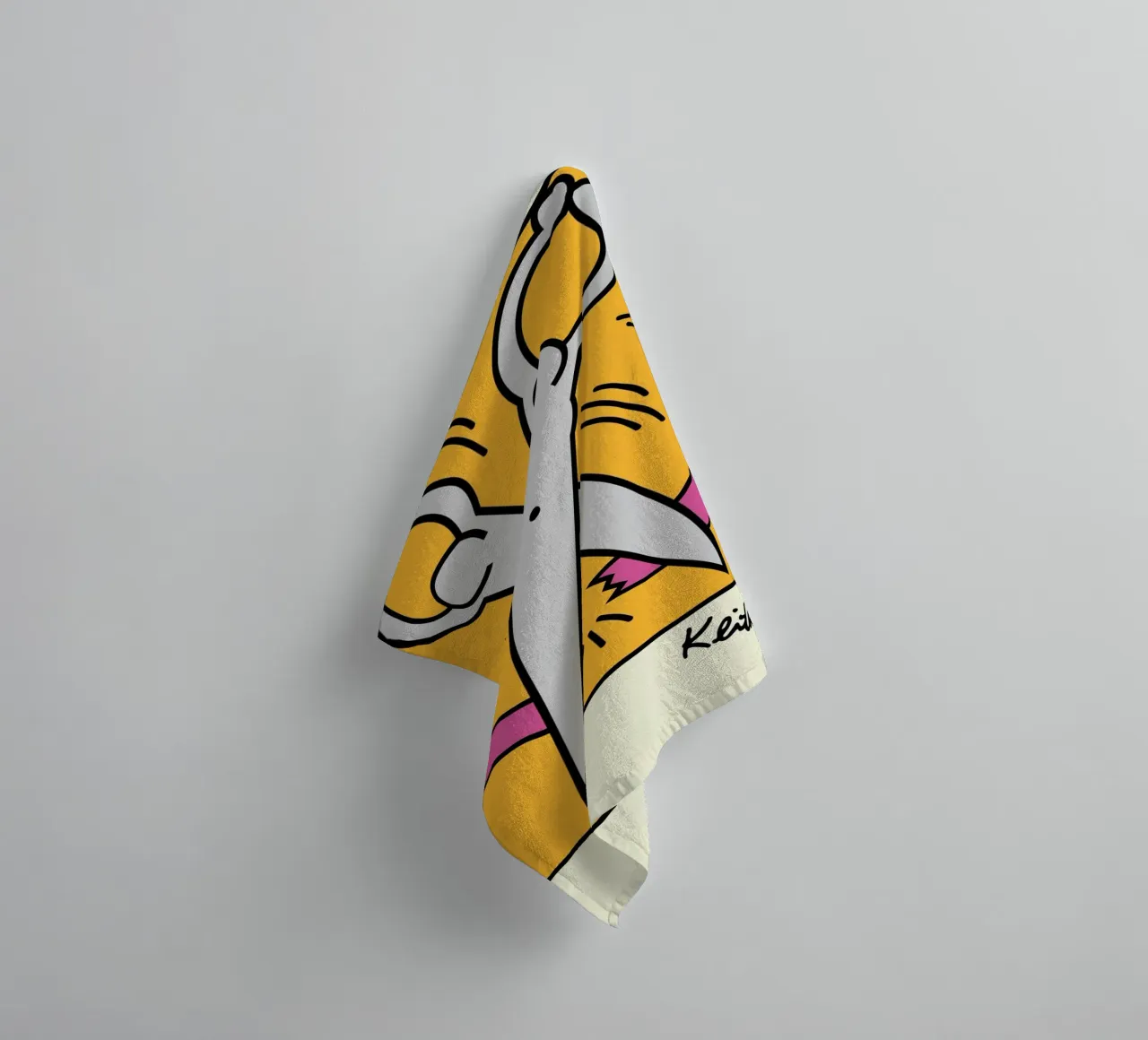 Keith Haring Ciseaux Pop Art Print serviette de bain de ClubArt