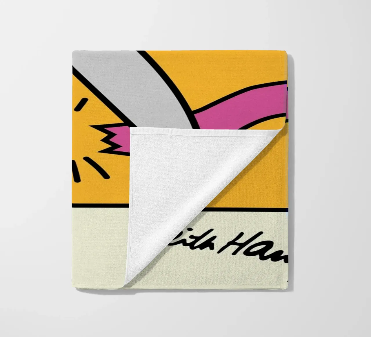 Keith Haring Schaar Pop Art Print strandhanddoek van ClubArt