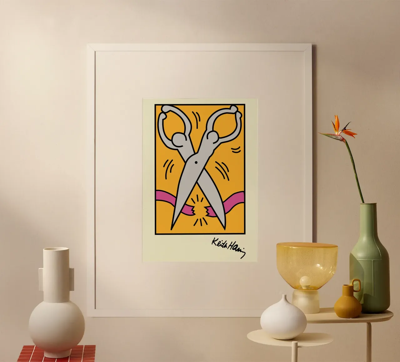 Keith Haring Schere Pop Art Druck Poster von ClubArt