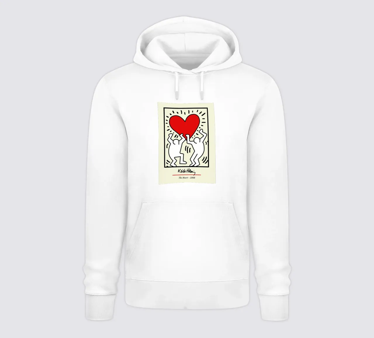 Keith Haring Il cuore - Poster Pop Art felpa con cappuccio da ClubArt