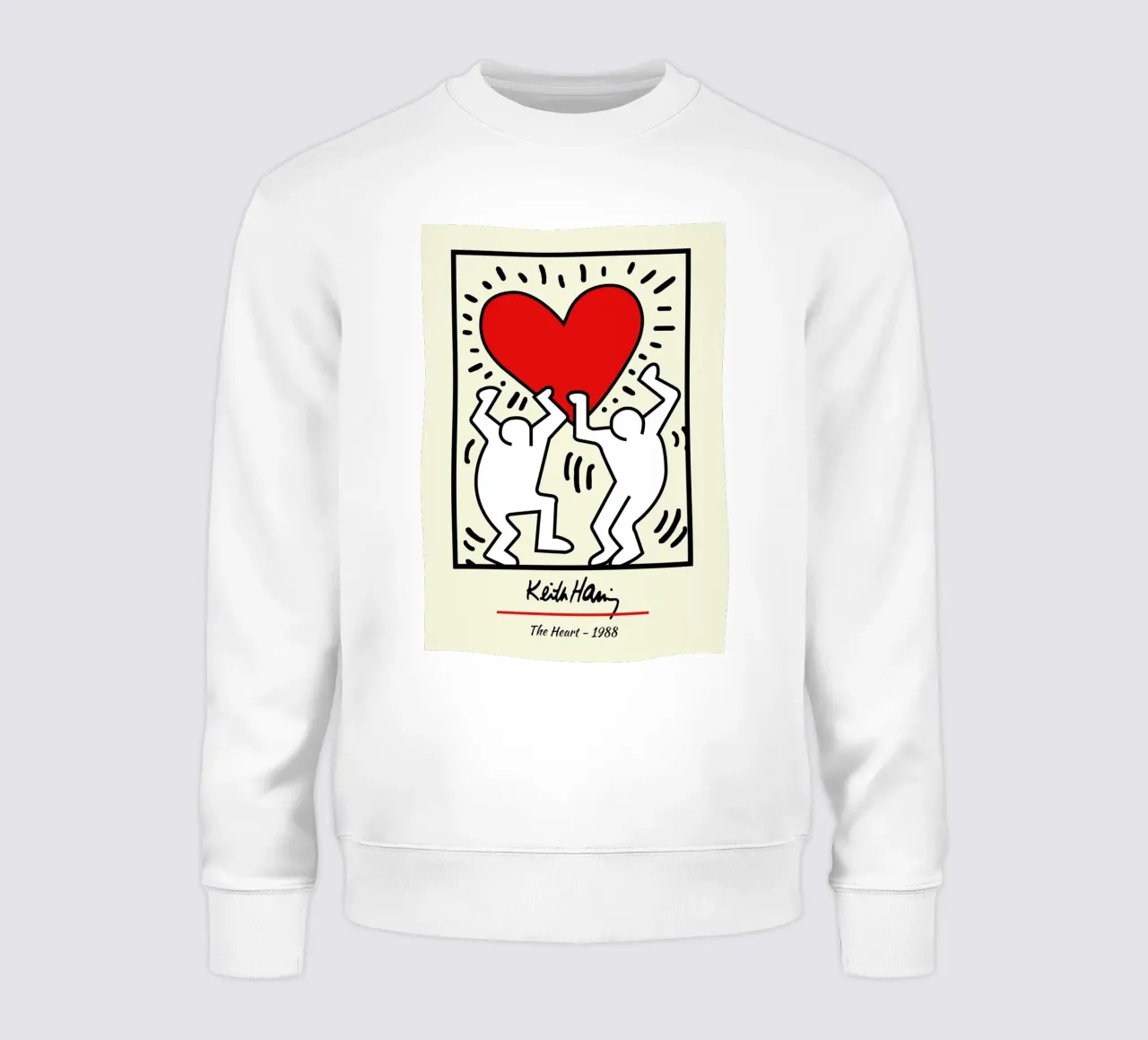 Keith Haring Il cuore - Poster Pop Art felpa da ClubArt