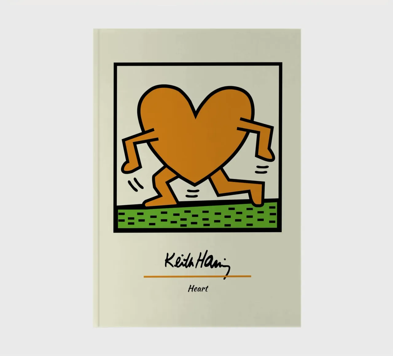 Keith Haring Heart Pop Art Print notebook by ClubArt