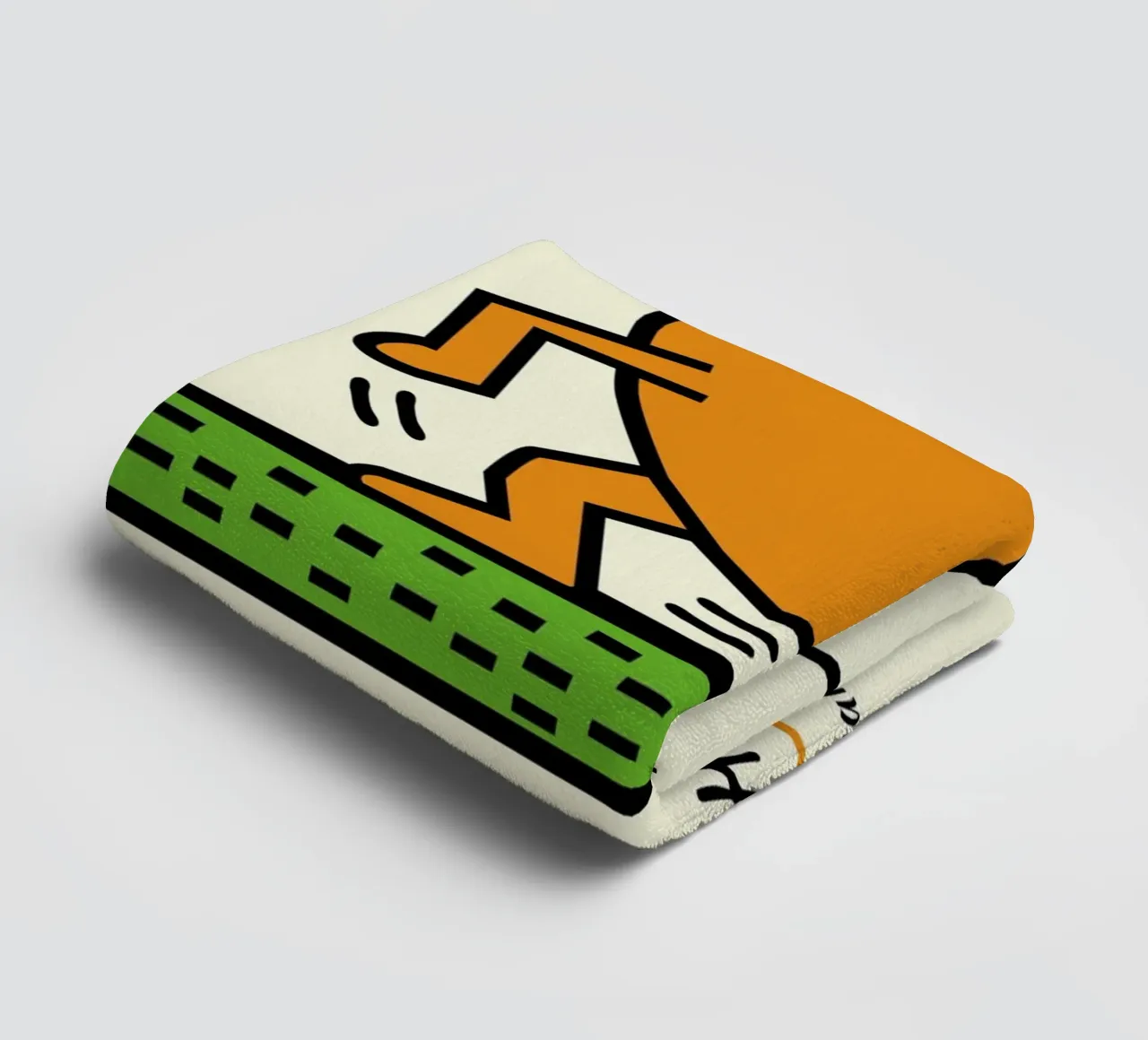 Keith Haring Heart Pop Art Print towel by ClubArt