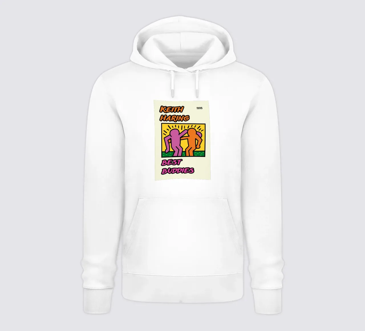 Poster di Keith Haring per l'amicizia dei migliori amici felpa con cappuccio da ClubArt