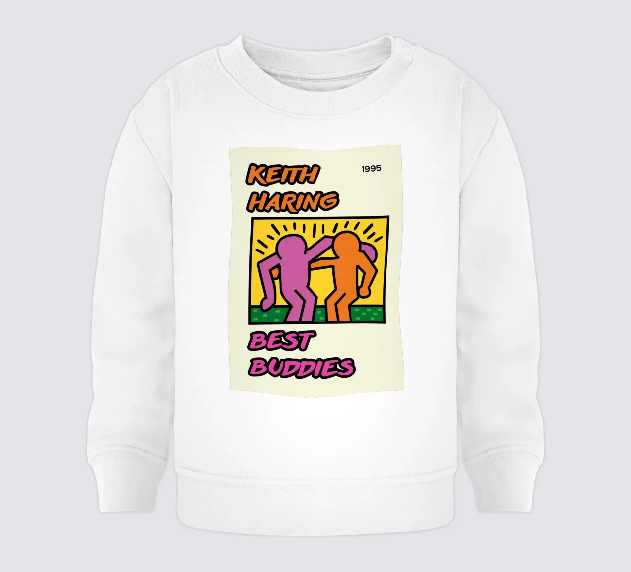 Poster di Keith Haring per l'amicizia dei migliori amici felpa neonato da ClubArt
