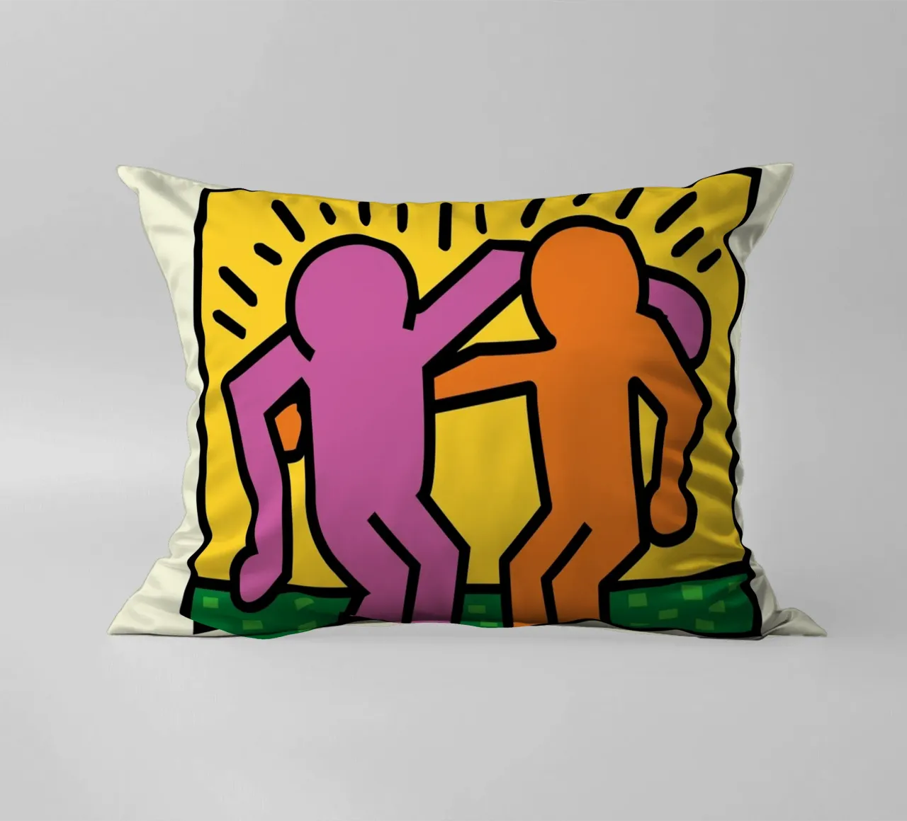 Poster di Keith Haring per l'amicizia dei migliori amici cuscino da ClubArt