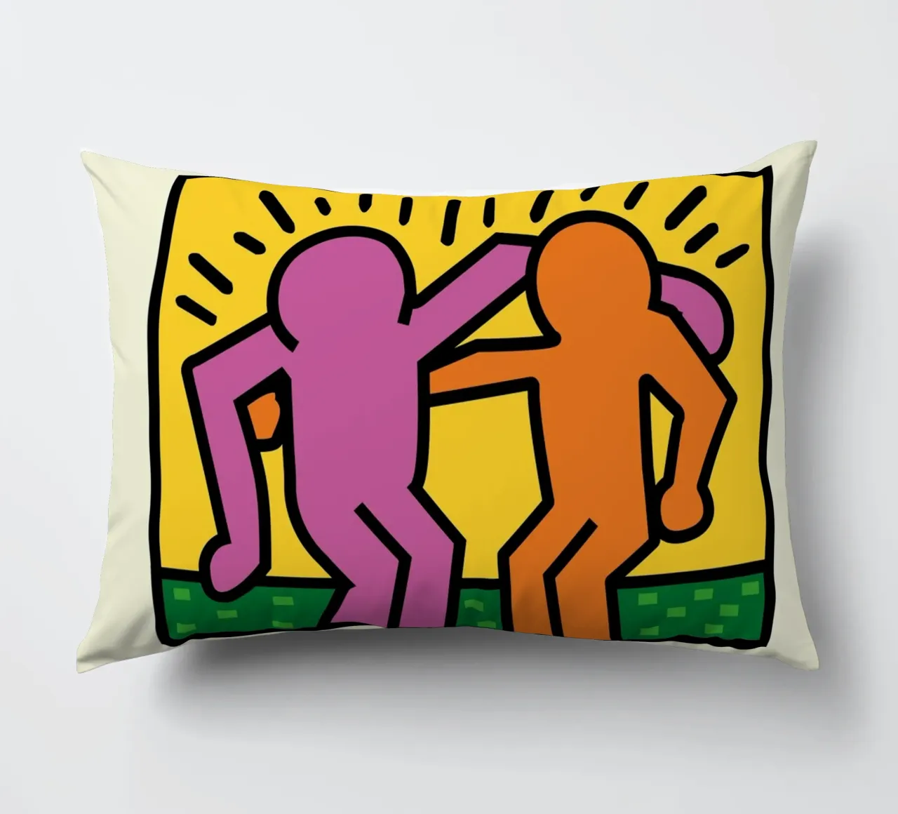 Poster di Keith Haring per l'amicizia dei migliori amici cuscino da ClubArt