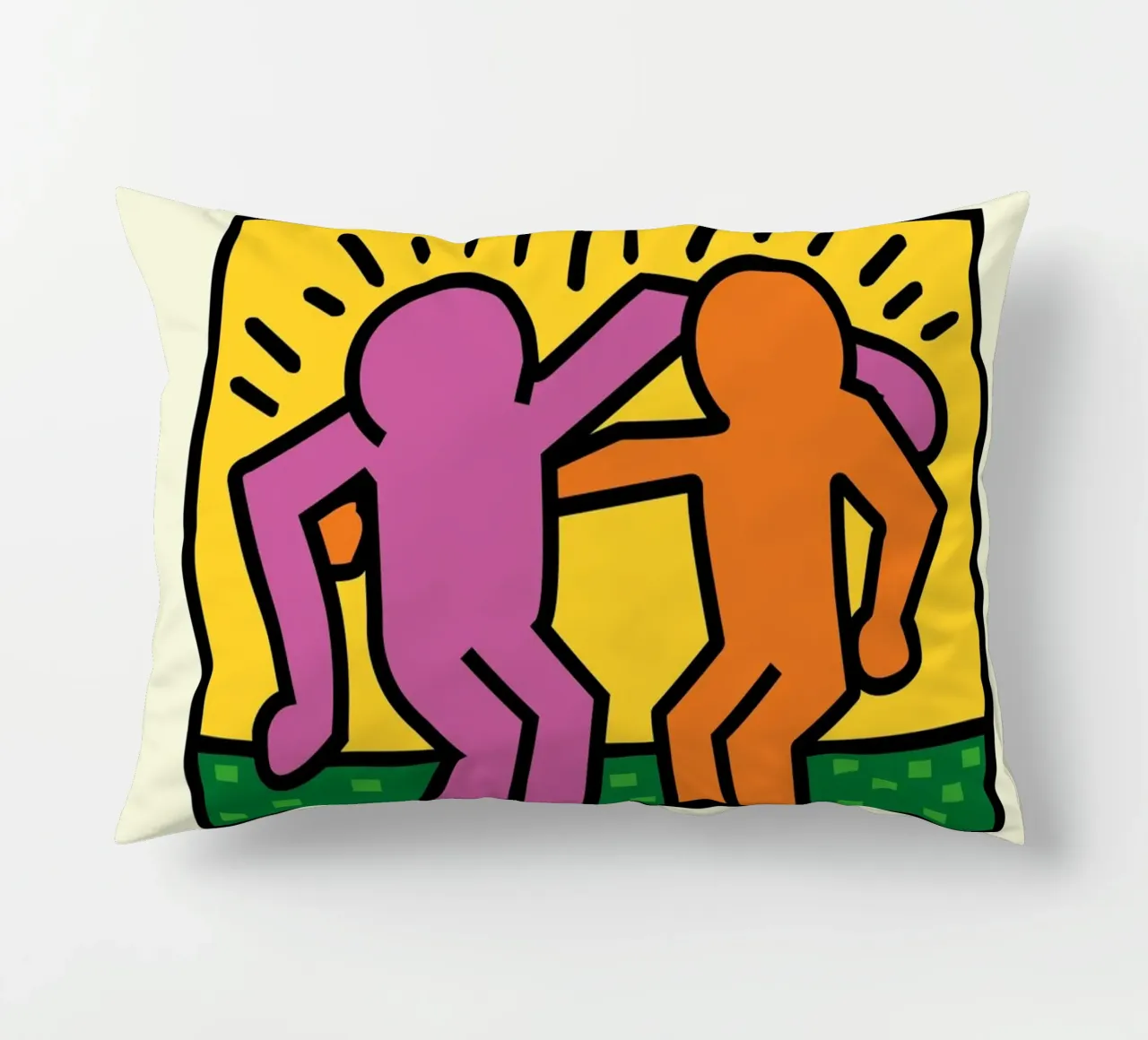 Poster di Keith Haring per l'amicizia dei migliori amici cuscino da ClubArt