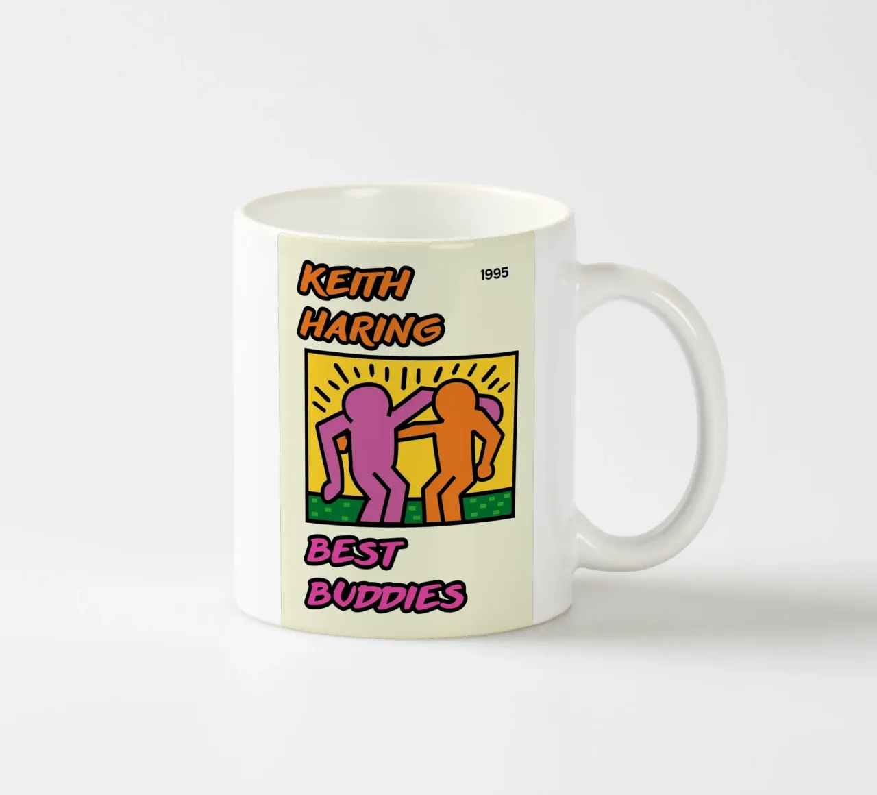 Poster di Keith Haring per l'amicizia dei migliori amici tazza in ceramica da ClubArt
