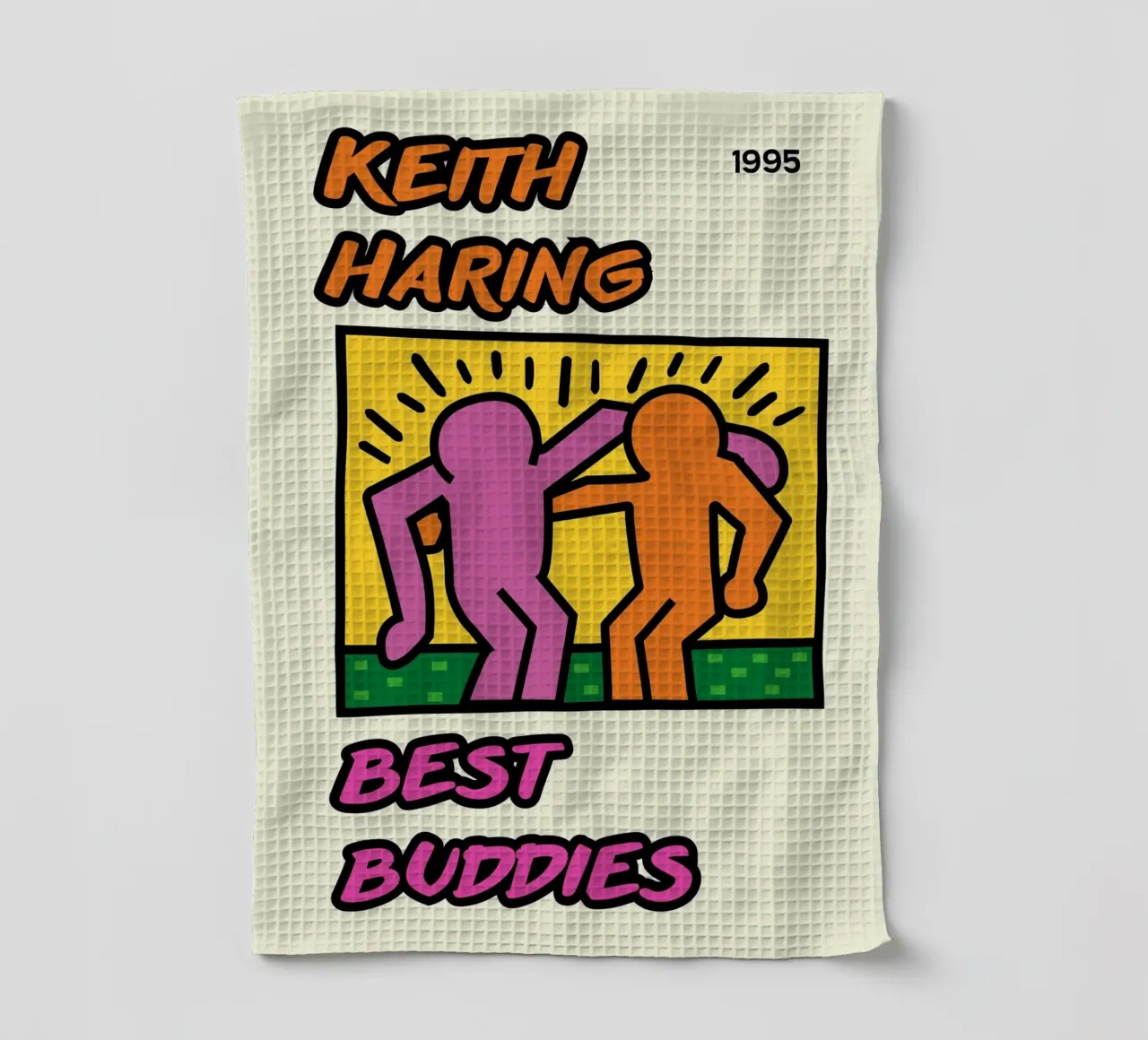 Keith Haring Best Buddies Affiche d'amitié torchon de ClubArt