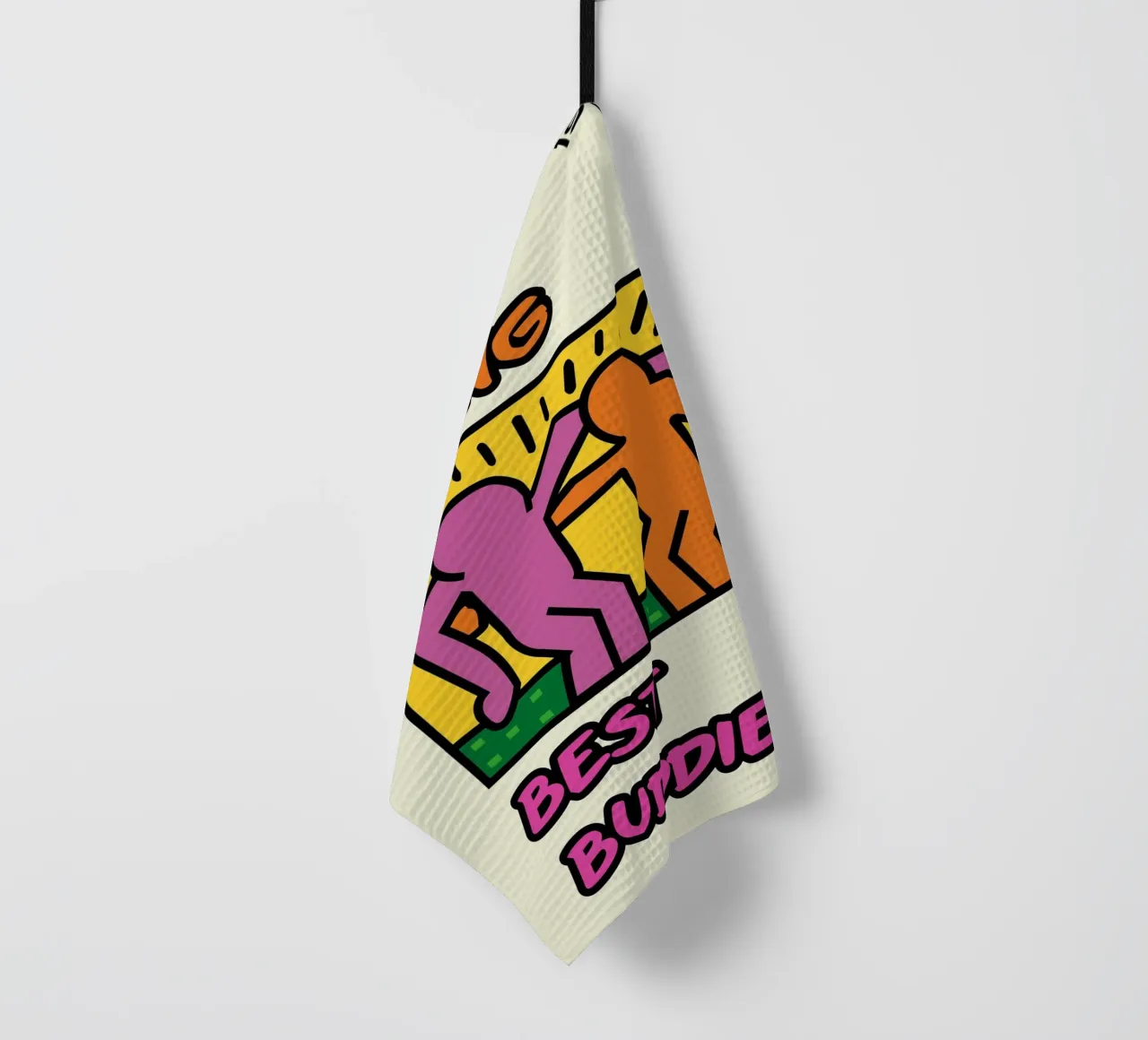Keith Haring Best Buddies Affiche d'amitié torchon de ClubArt