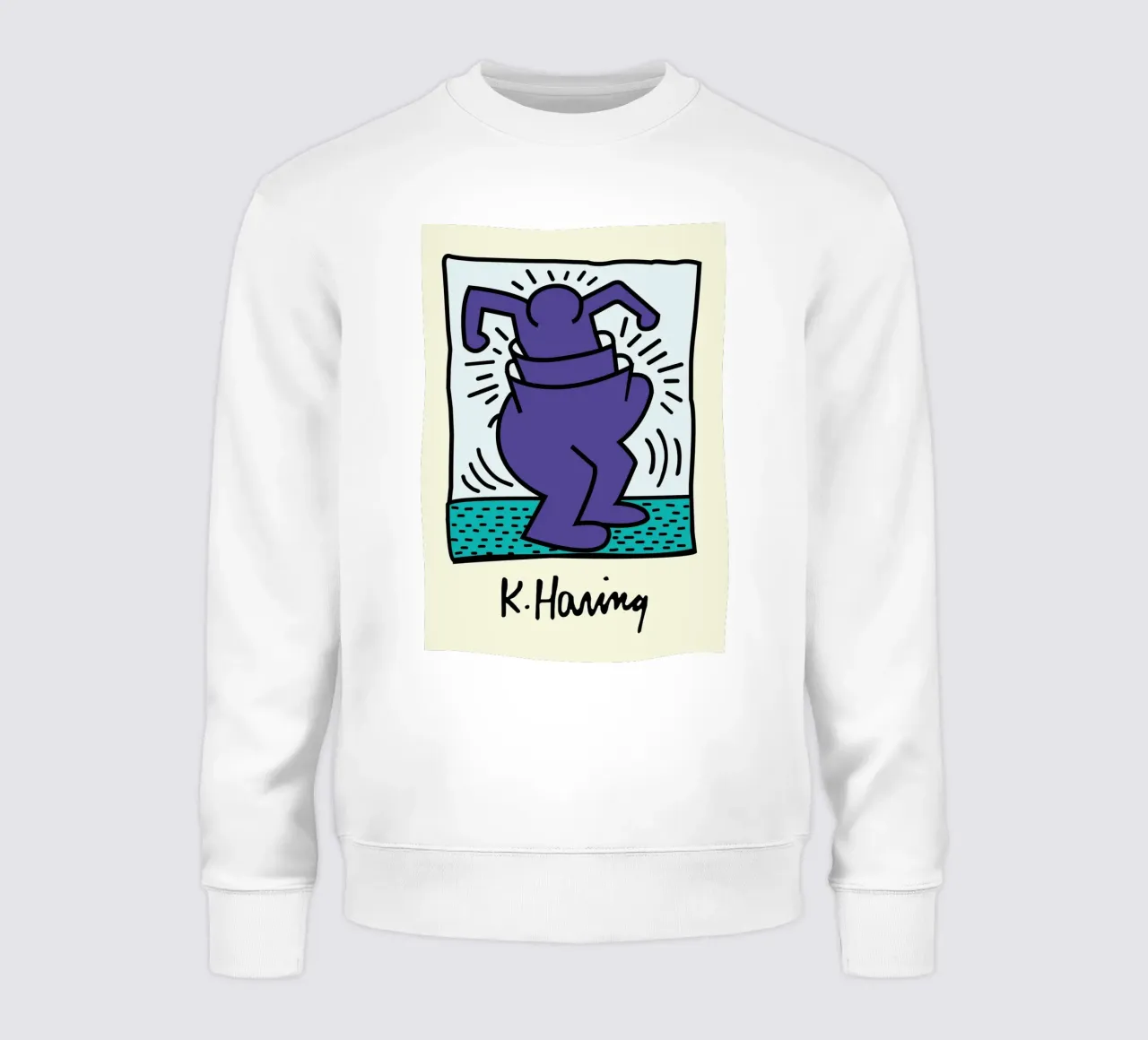 Stampa pop di Keith Haring Radiant Figure felpa da ClubArt