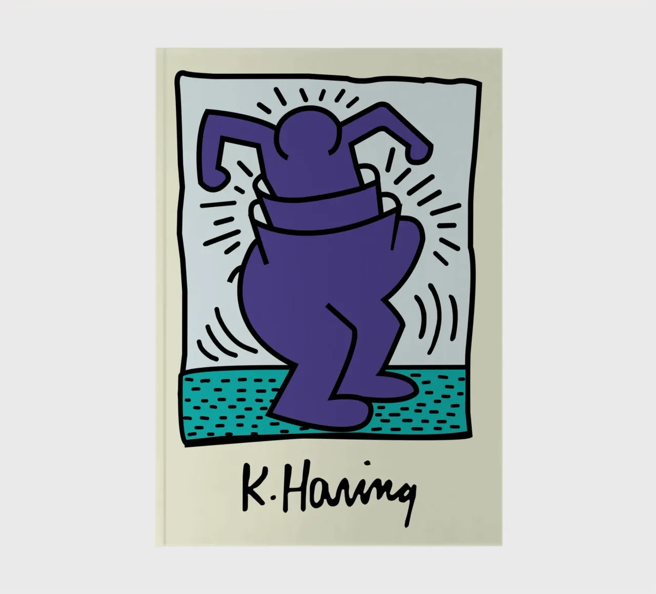 Keith Haring Radiant Figure Pop Art Print notebook by ClubArt