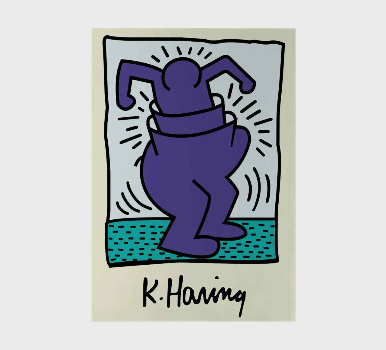Keith Haring Radiant Figure Pop Art Print notebook by ClubArt