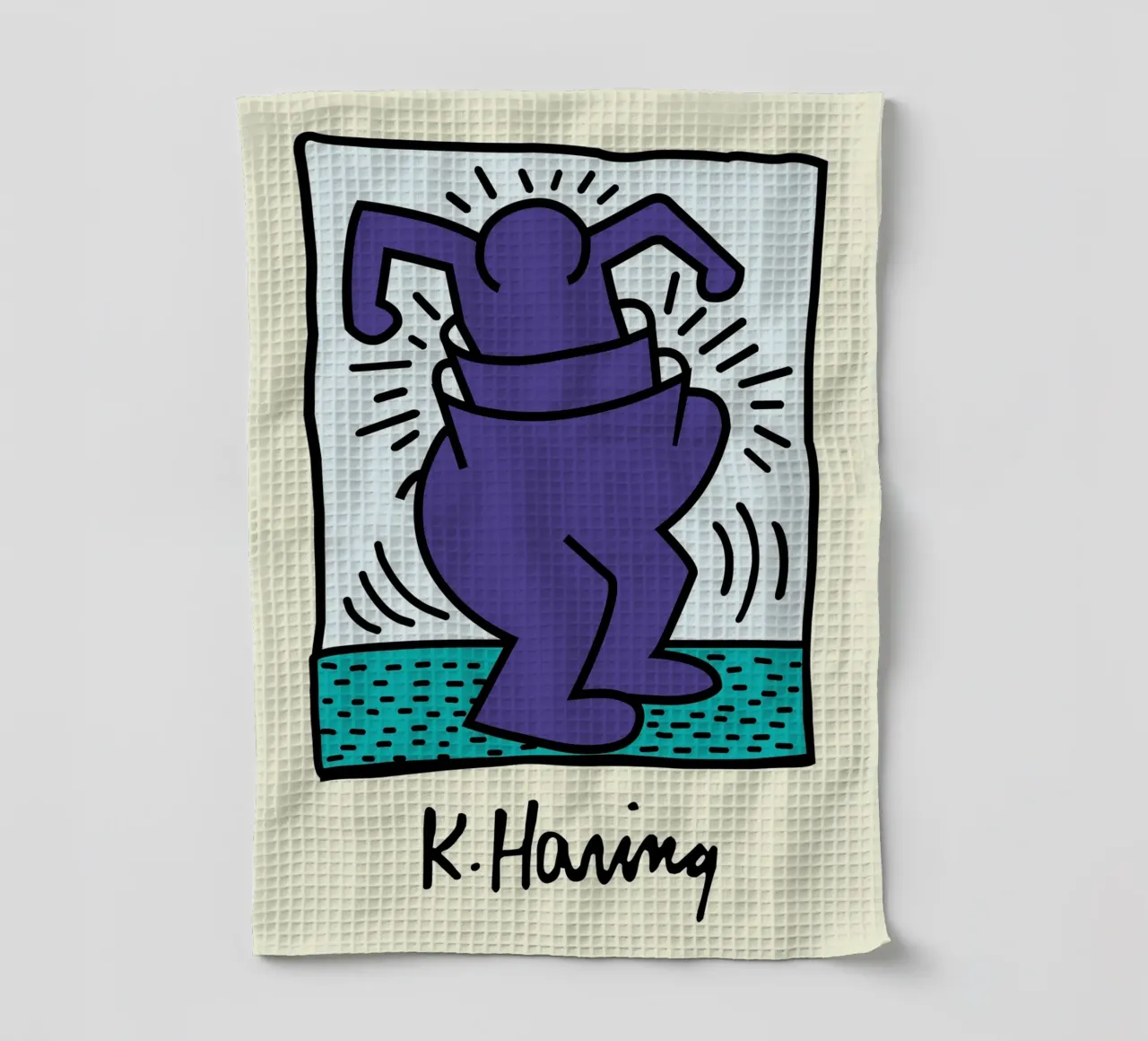 Keith Haring Radiant Figure Pop Art Print torchon de ClubArt