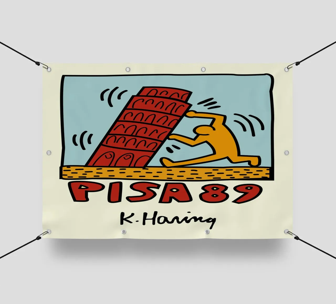 Keith Haring Pisa 89 Poster Pop Art telo in pvc da ClubArt