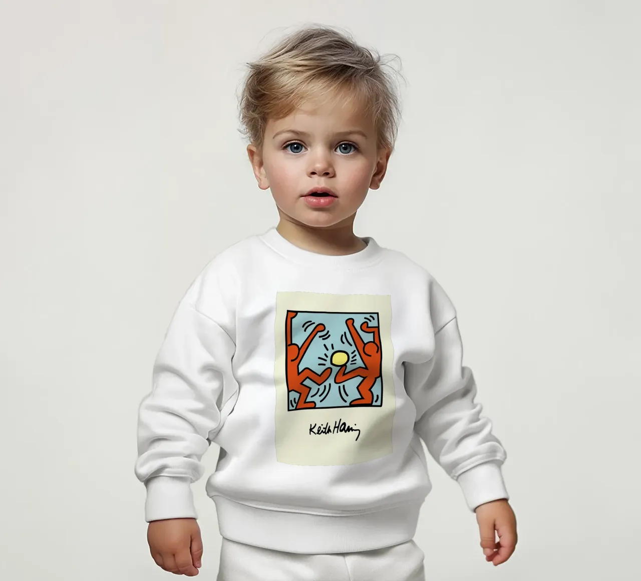 Keith Haring - Figure radiose - stampa pop art felpa neonato da ClubArt