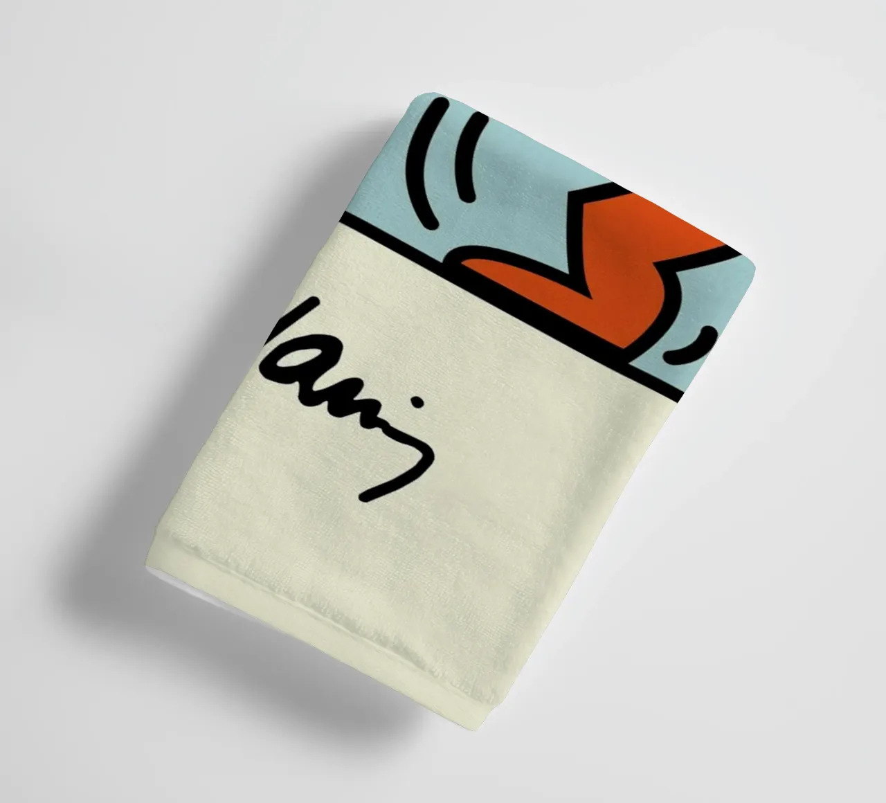 Keith Haring Radiant Figures Pop Art Print towel by ClubArt
