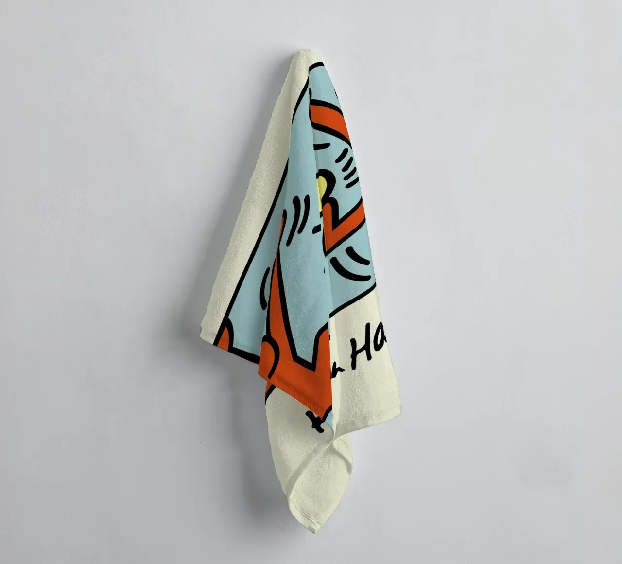 Keith Haring Radiant Figures Pop Art Print towel by ClubArt