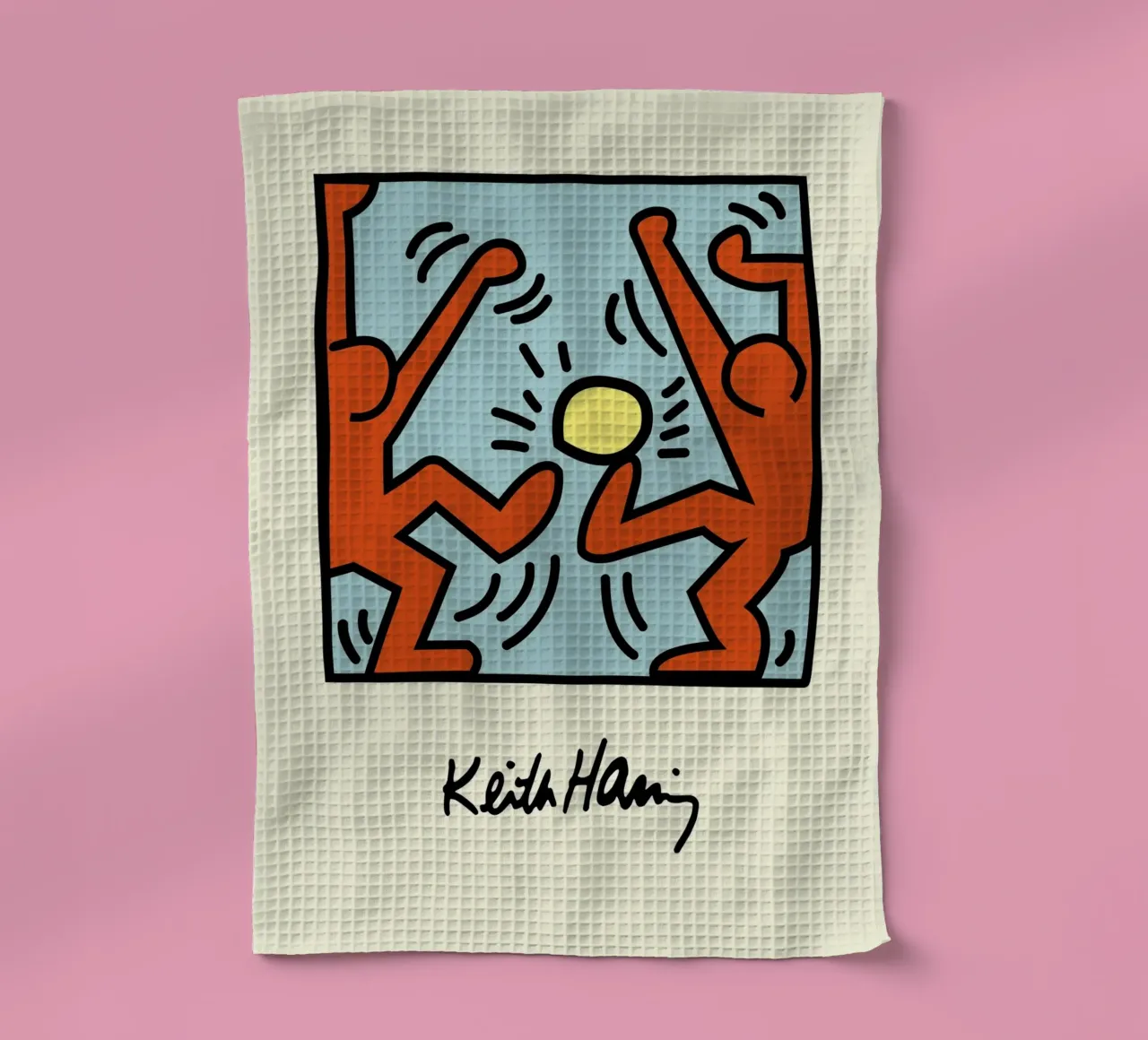 Keith Haring Radiant Figures Pop Art Print torchon de ClubArt