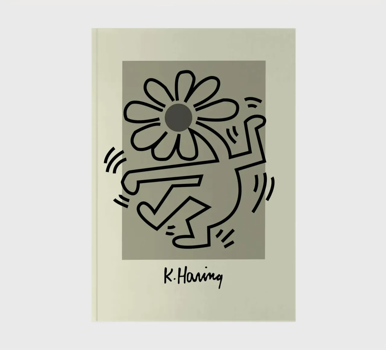 Keith Haring Flower Figure Pop Art Print notebook by ClubArt