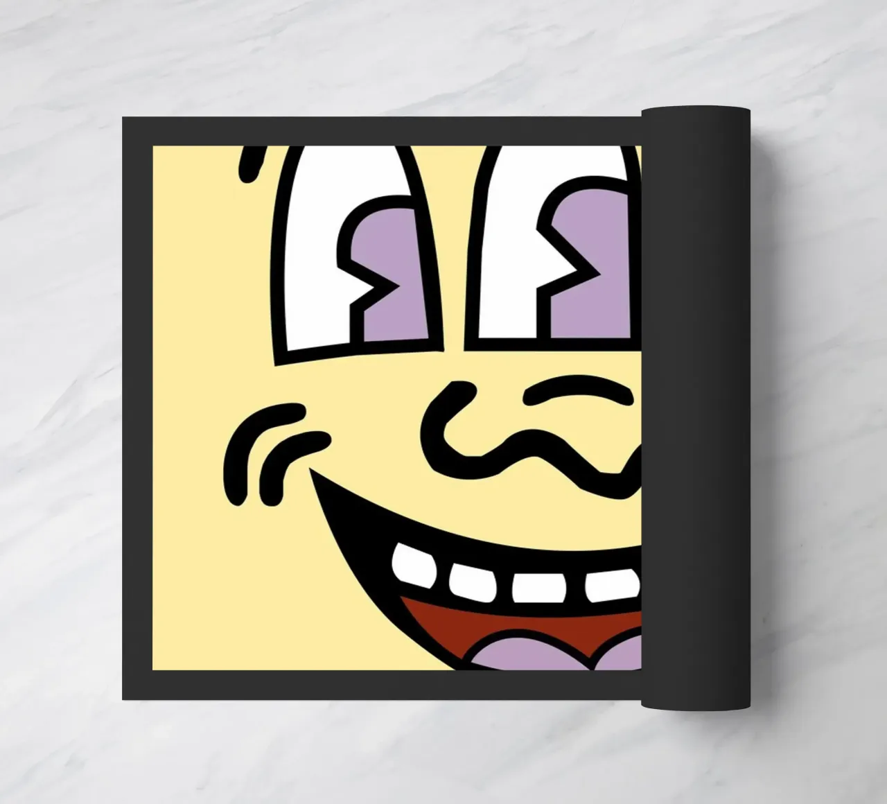 Keith Haring Three-Eyed Face Pop Art Print paillasson de ClubArt
