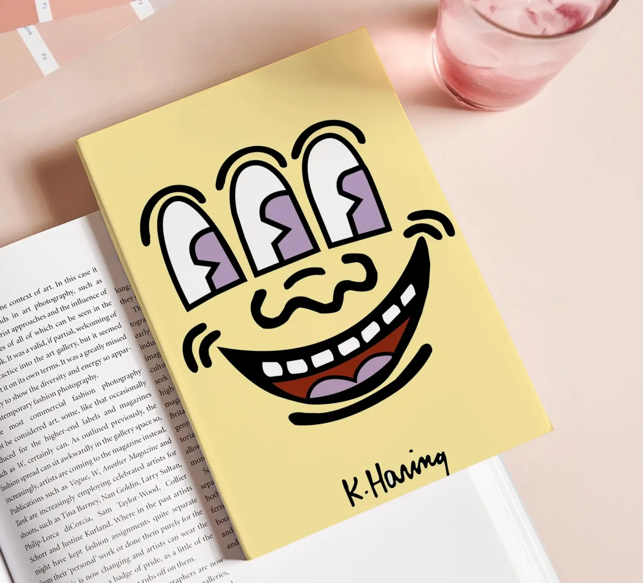 Keith Haring Three-Eyed Face Pop Art Print carnet de notes de ClubArt
