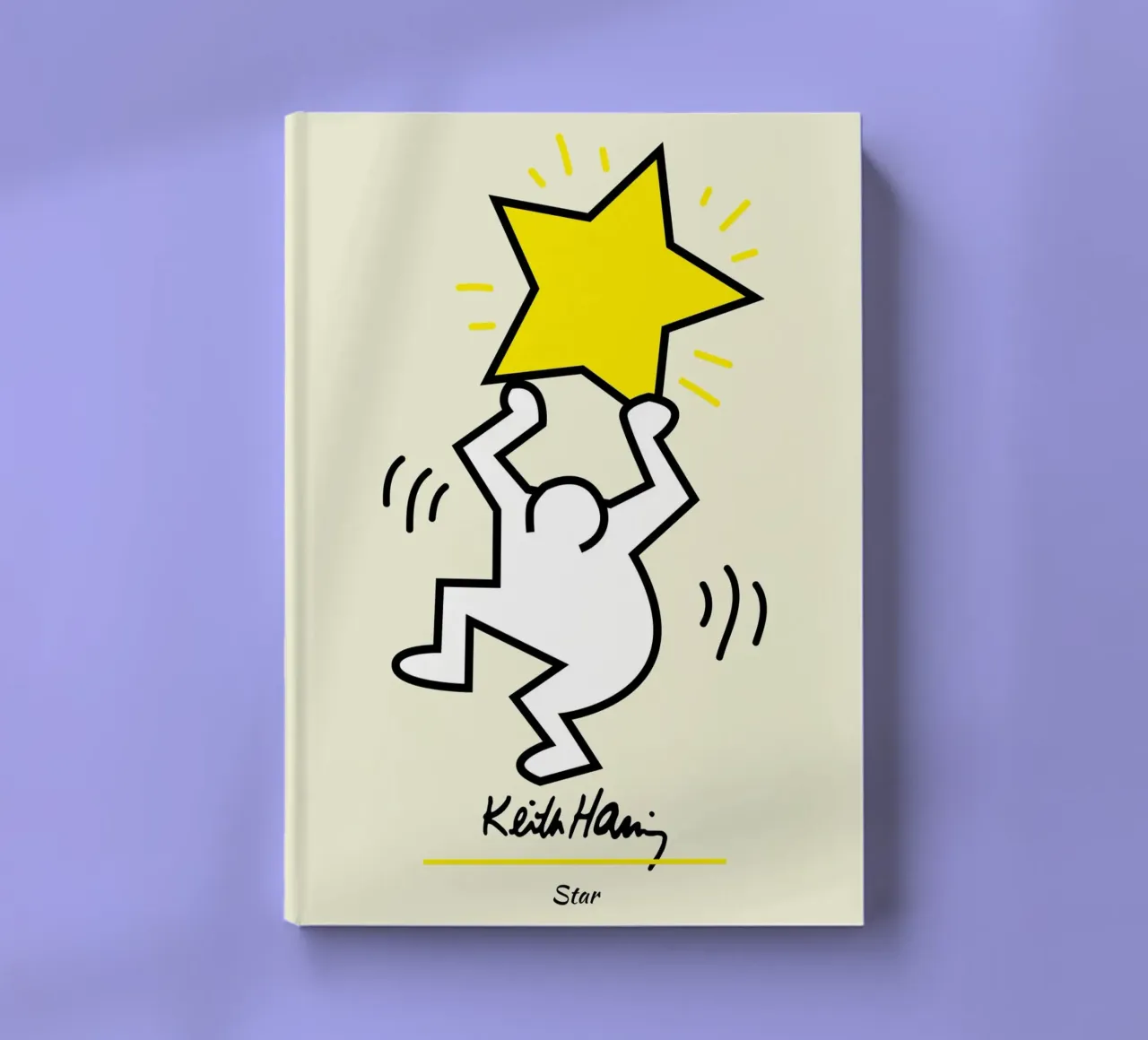 Keith Haring Star Pop Art Print notebook by ClubArt