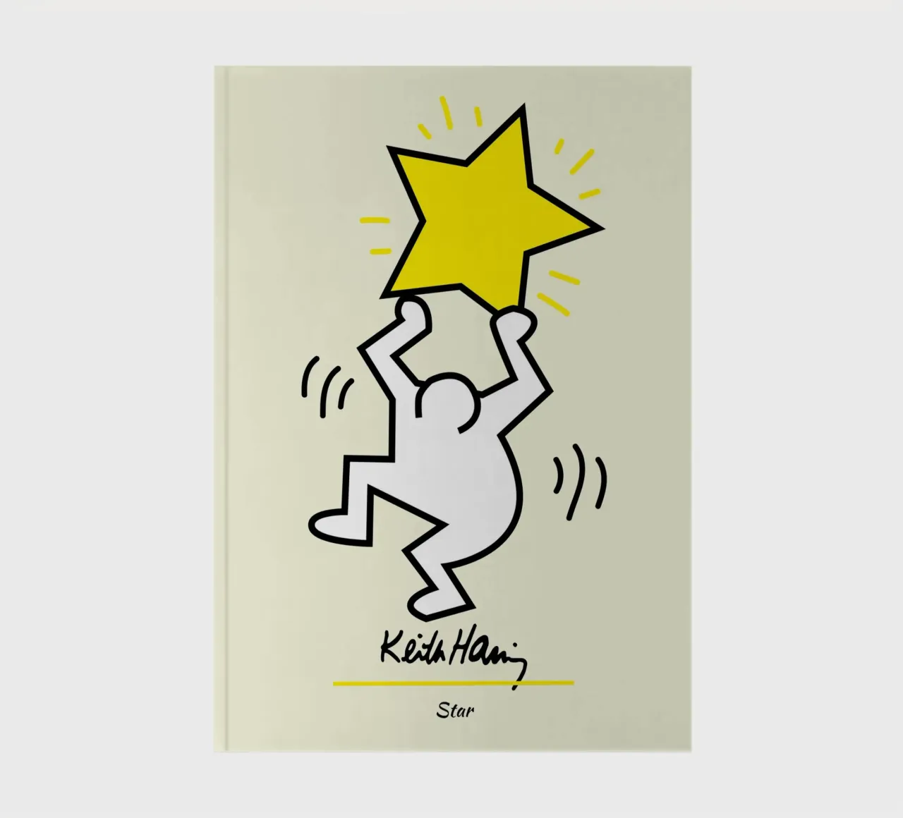 Keith Haring Star Pop Art Print notebook by ClubArt