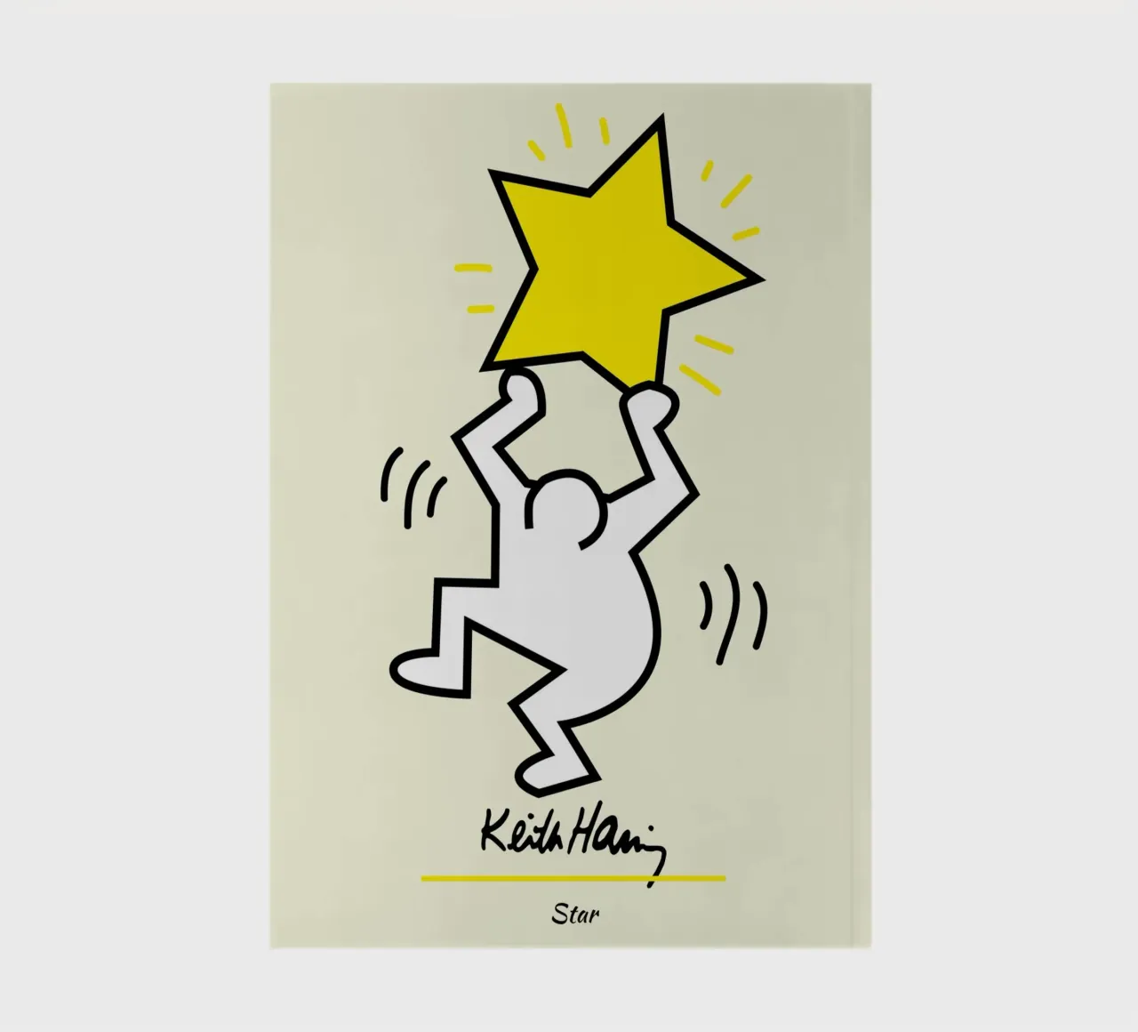 Keith Haring Star Pop Art Print notebook by ClubArt