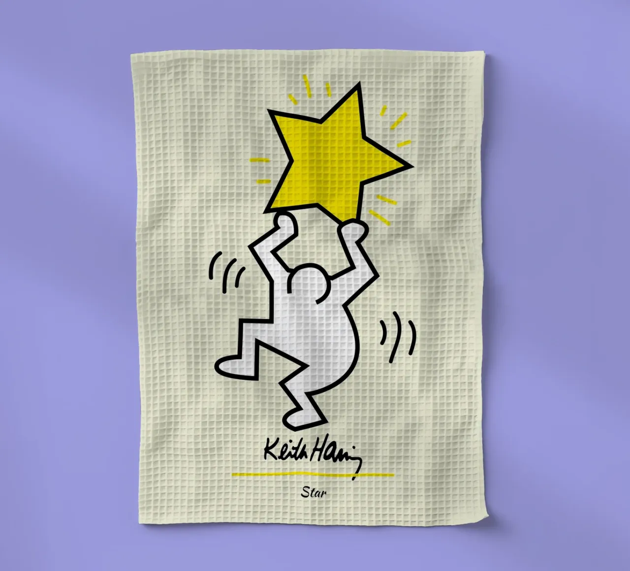 Keith Haring Star Pop Art Print torchon de ClubArt