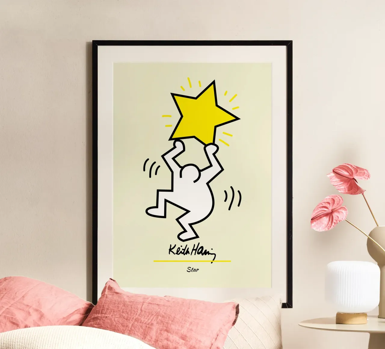Stampa pop art di Keith Haring Star poster da ClubArt