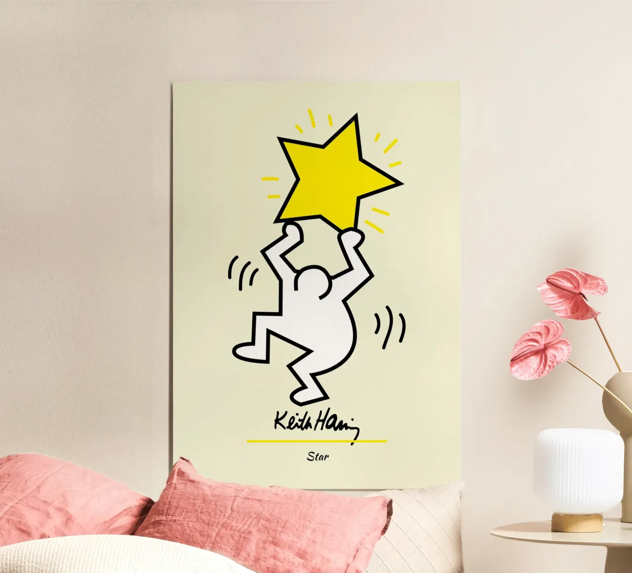 Stampa pop art di Keith Haring Star poster da ClubArt