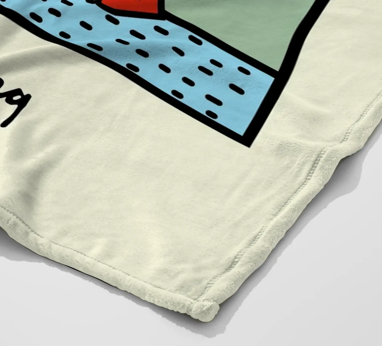 Poster pop art Keith Haring Heart Connection coperta in pile da ClubArt