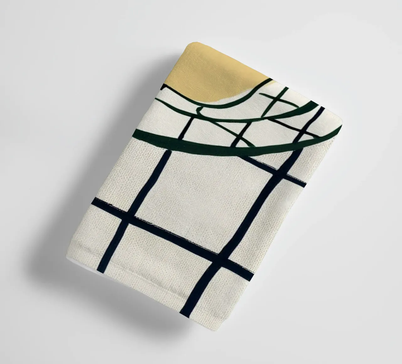 Pears on chequered pattern towel by Carinaprint