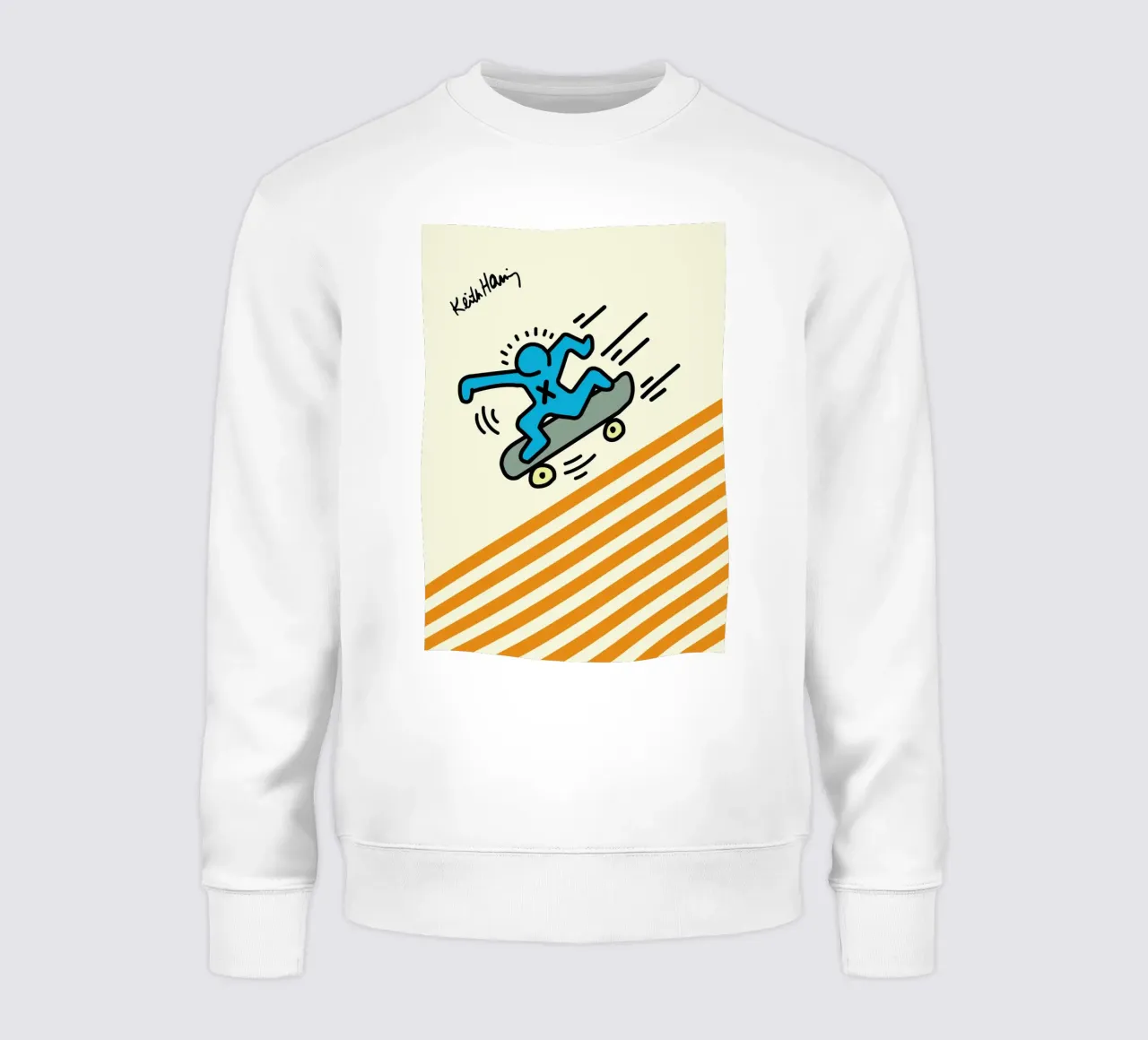 Stampa pop art di Keith Haring Skateboarder felpa da ClubArt
