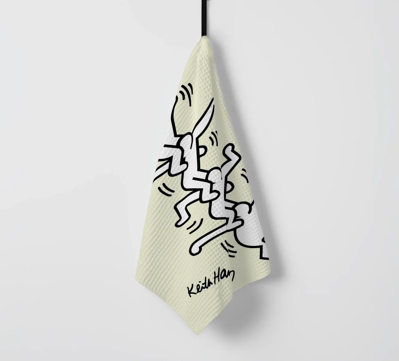 Keith Haring Human Tower Pop Art Print torchon de ClubArt
