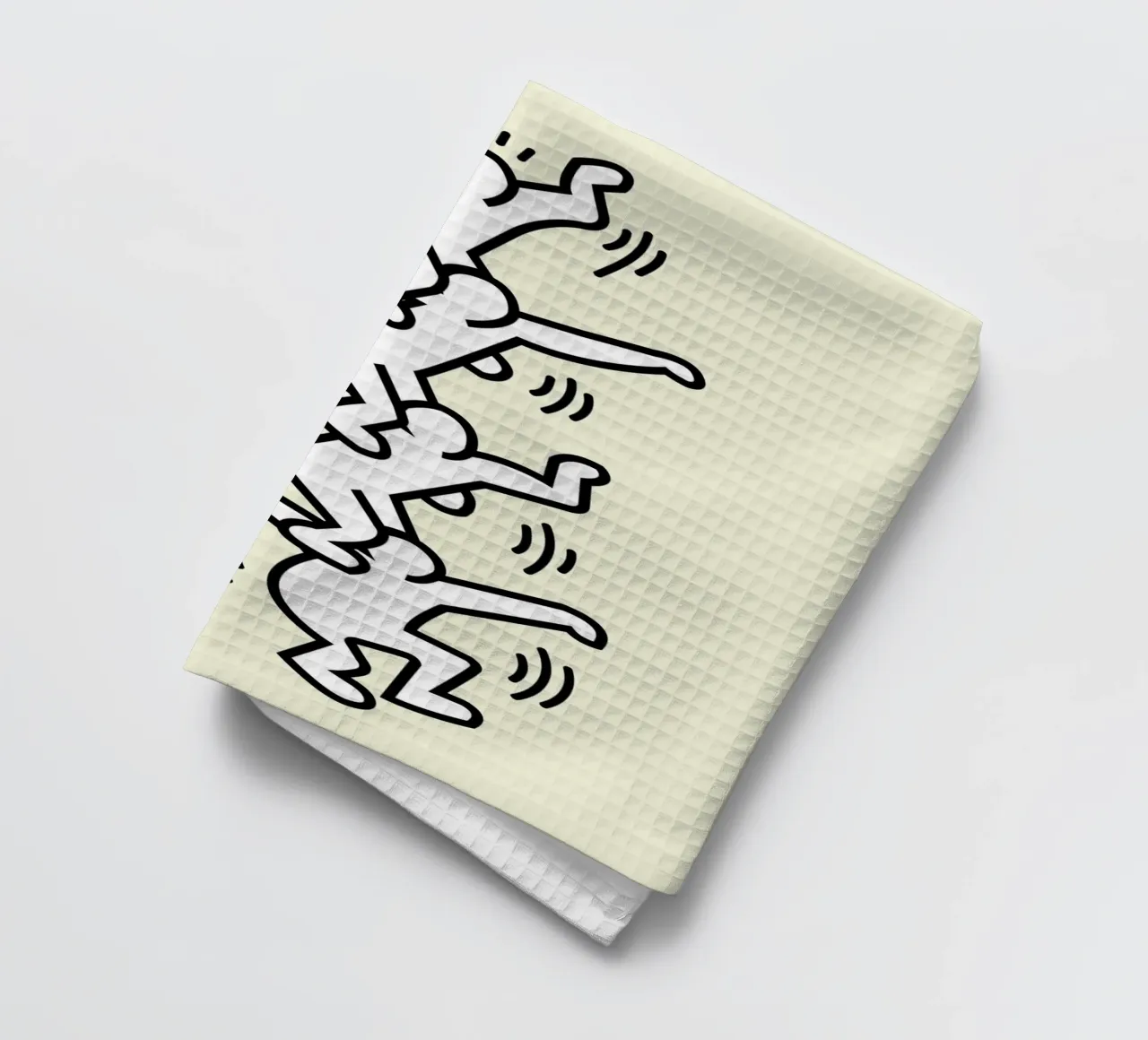 Keith Haring Human Tower Pop Art Print torchon de ClubArt
