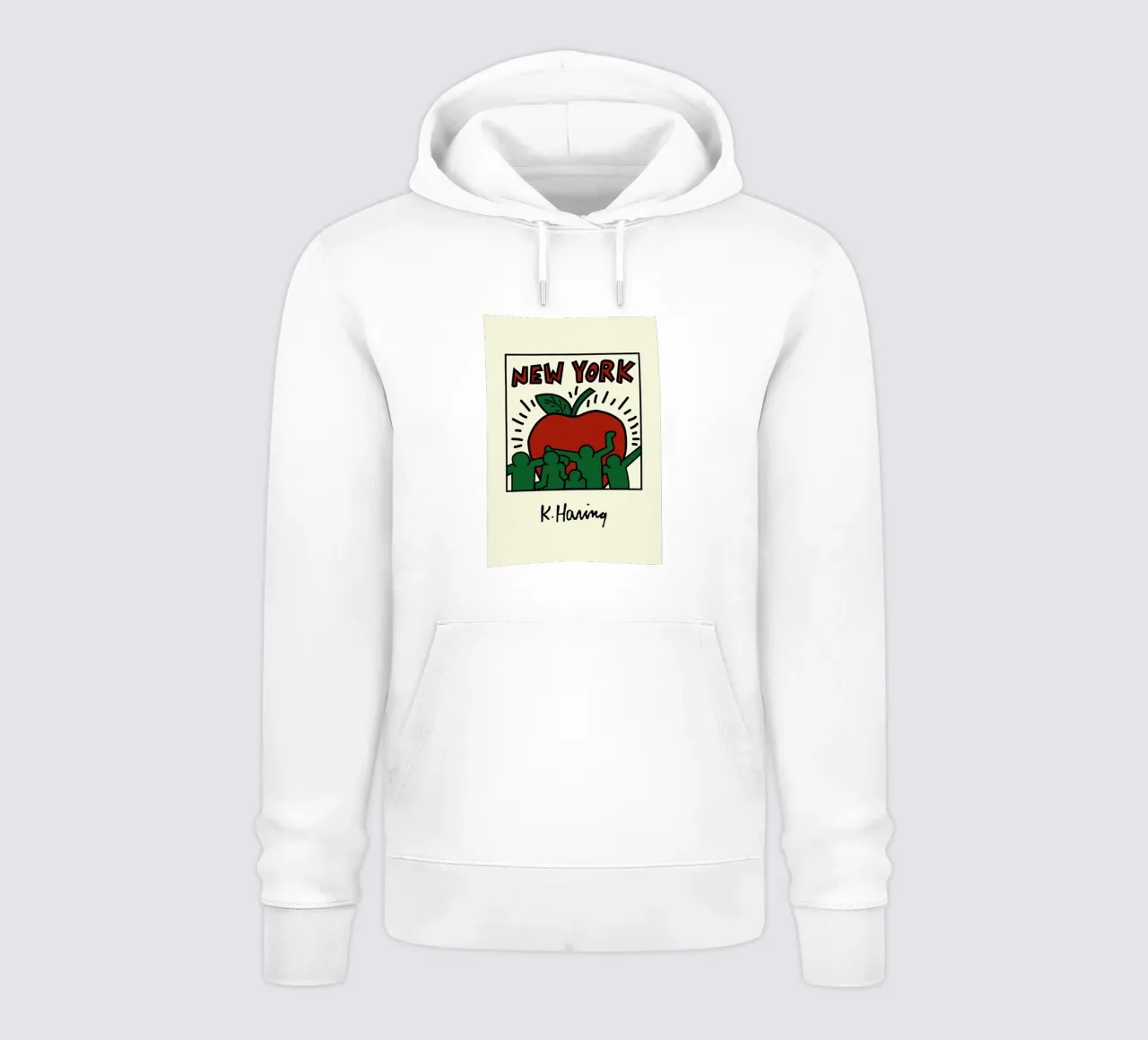 Poster di Keith Haring New York Big Apple felpa con cappuccio da ClubArt