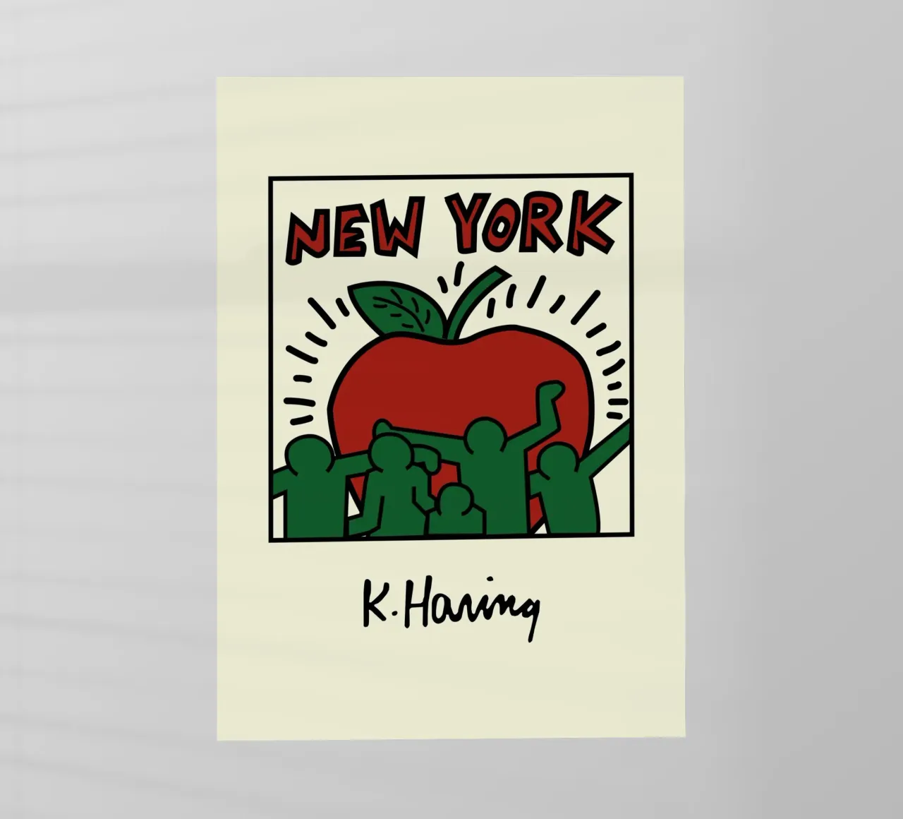 Poster di Keith Haring New York Big Apple pellicola backlit da ClubArt